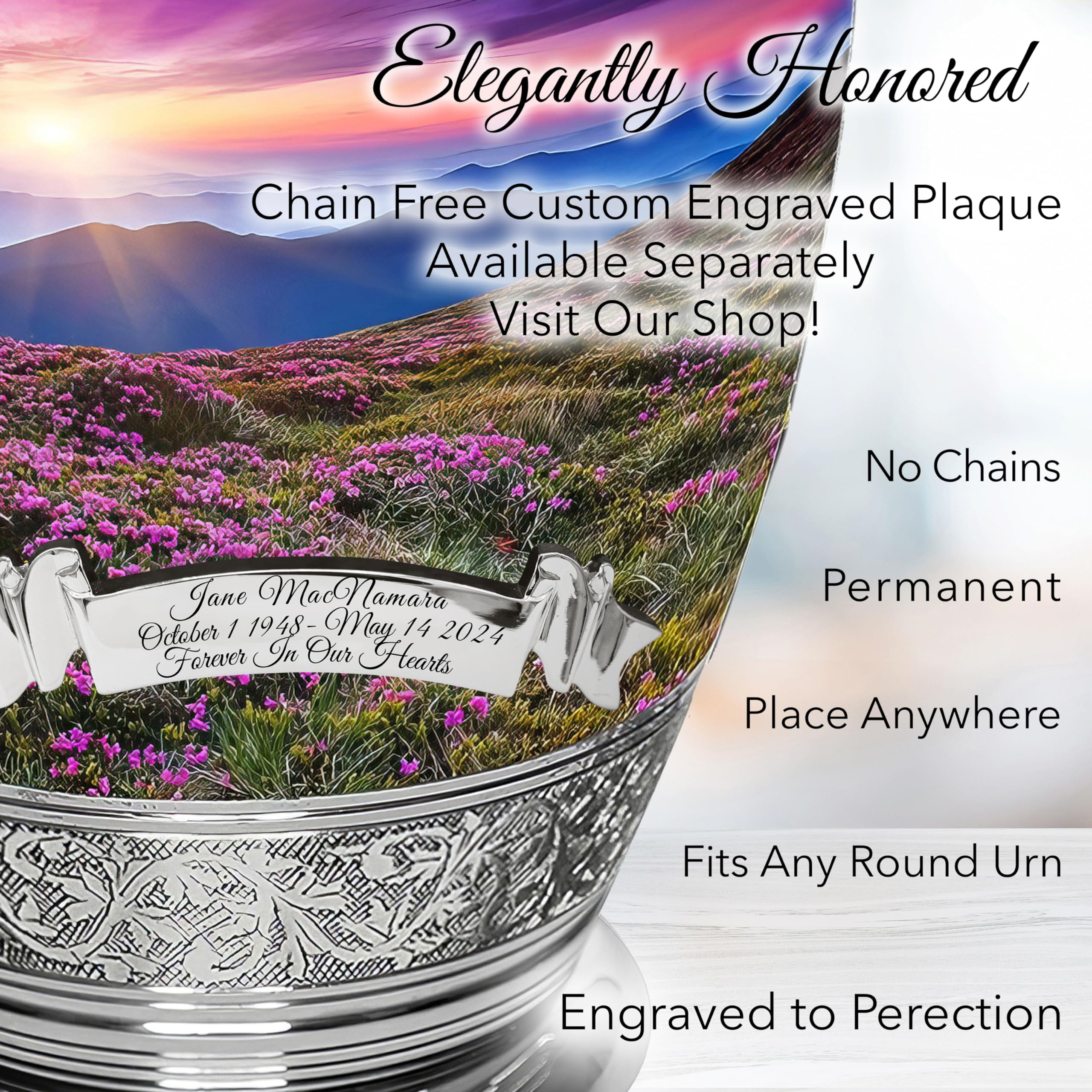 Heaven on Earth Extra Large Personalized Cremation Urn for Adult Male Ashes - Handcrafted Decorative Urn for Human Ashes - Perfect for Memorial Services, Home Display & Funeral Ceremonies