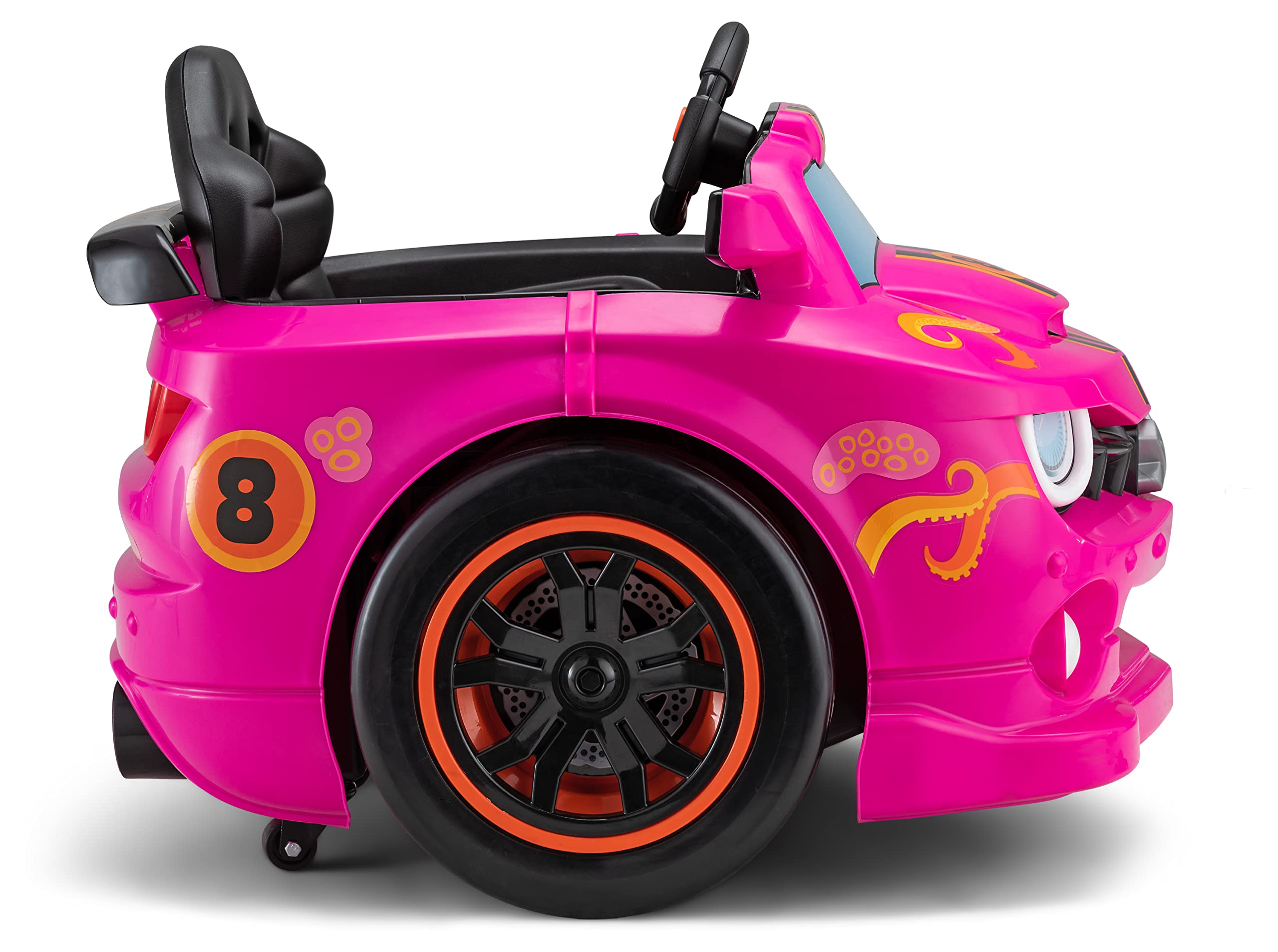 Kid Trax Dizzy Racers 6V Ride On Car for Toddlers - 360° Spinning Electric Toy Car with Big Wheels, Indoor & Outdoor Play - Pink Ride-On Vehicle for Boys & Girls Ages 2-5 (66 lbs Weight Limit) - Perfect for Birthday Gifts, Backyard Fun, and Preschool Playtime