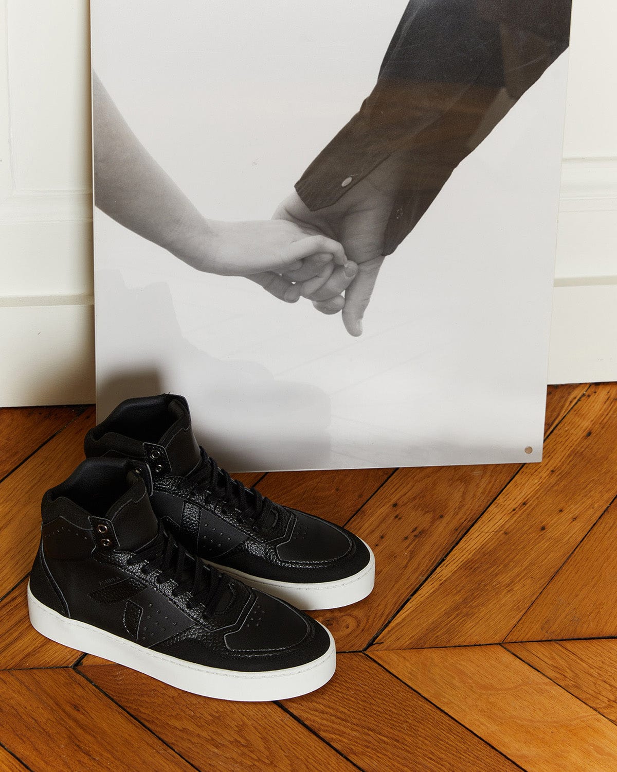 Mateo Unisex Eco-Friendly High Top Sneakers - Recycled & Sustainable Materials | Black | Perfect for Casual Wear, Running & Outdoor Activities