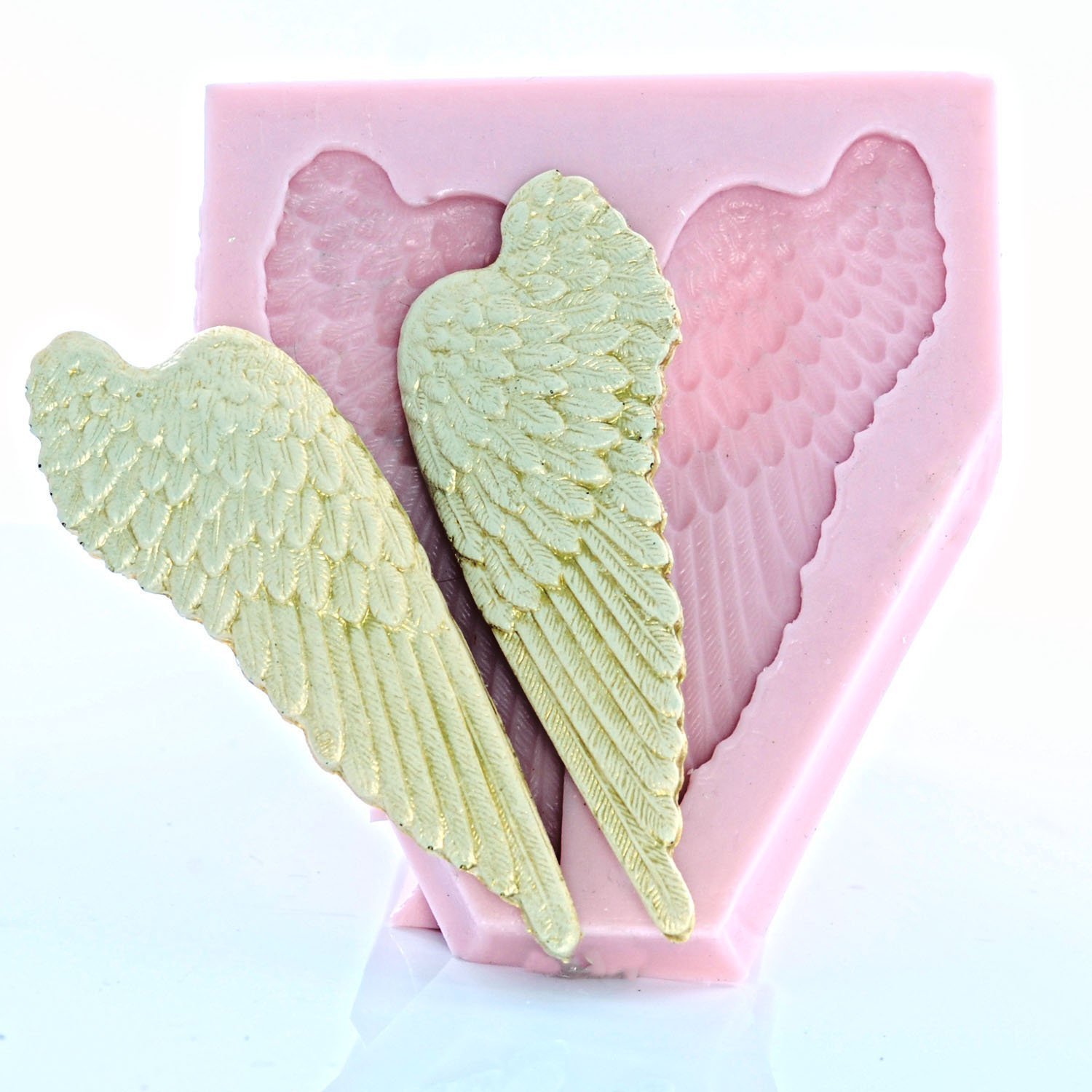 Angel Wing Silicone Mold - Food Safe for Fondant, Candy, Gum Paste - Perfect for Resin, Clay, Jewelry Making - Flexible & Easy to Use - Great for Cake Decorating, DIY Crafts & Gift Making