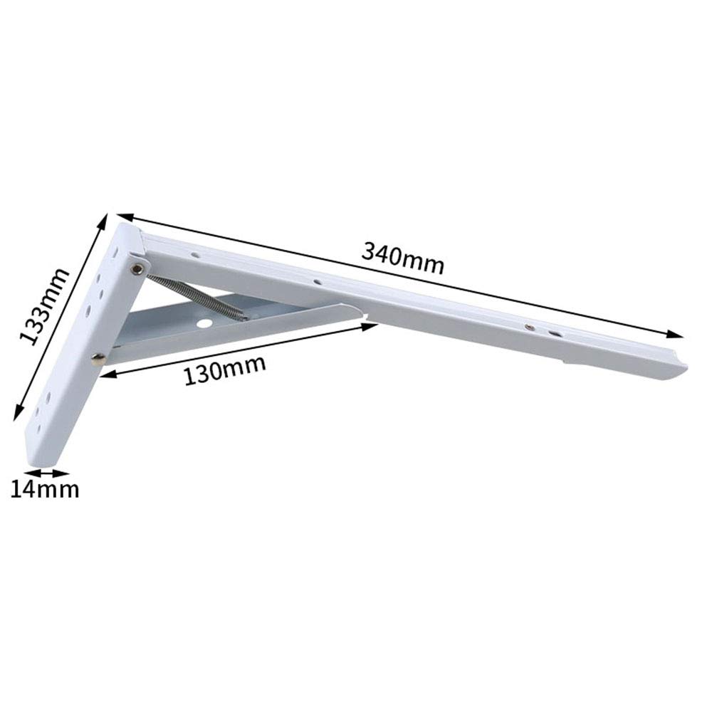 Heavy Duty White Multifunctional Support Tripod Stand - Wall Mounted Right Angle Bracket for Folding Partitions, Shelves & Laminate - High Load Bearing Capacity (Perfect for Home Office, Retail Displays & Workshop Organization)