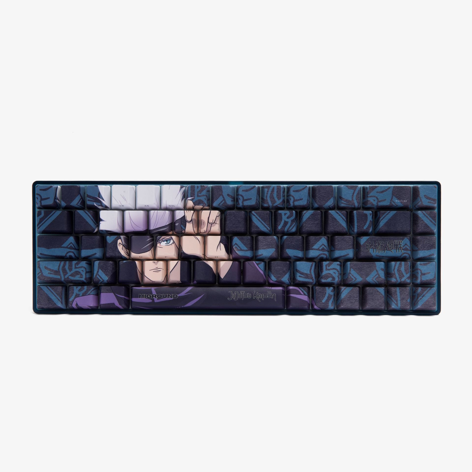 JJK x HG Basecamp 65 Mechanical Keyboard - Gojo Satoru Theme Custom Gaming Keyboard with RGB Backlit | Perfect for Anime Fans, Esports & Office Work