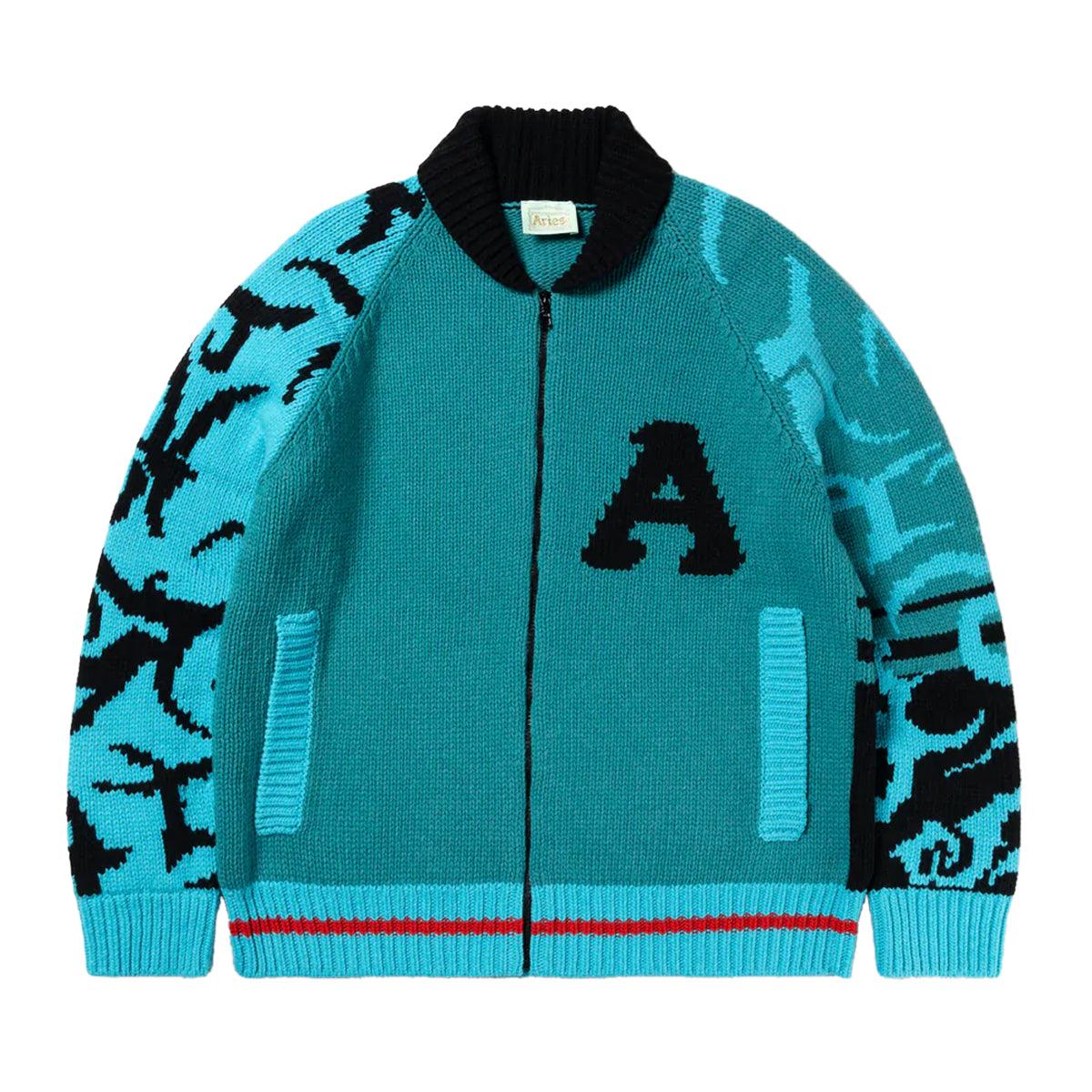 Stylish Unisex Helmet Knit Varsity Cardigan Sweater - Multi Color Striped Design | Perfect for Casual Wear, College Fashion & Winter Layering