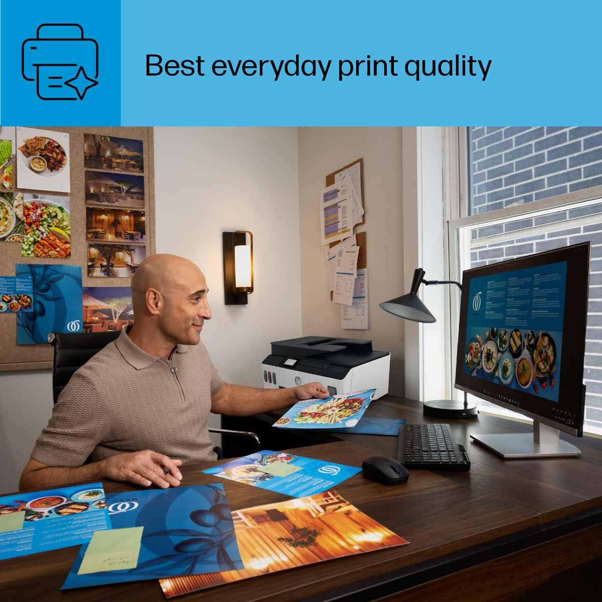 HP Smart-Tank Plus 651 Wireless All-in-One Ink-Tank Printer with 2 Years of Ink Supply - Auto Document Feeder, Mobile Printing, Scanning, Copying - Alexa Compatible (7XV38A) - Perfect for Home Office, Small Business & Remote Work