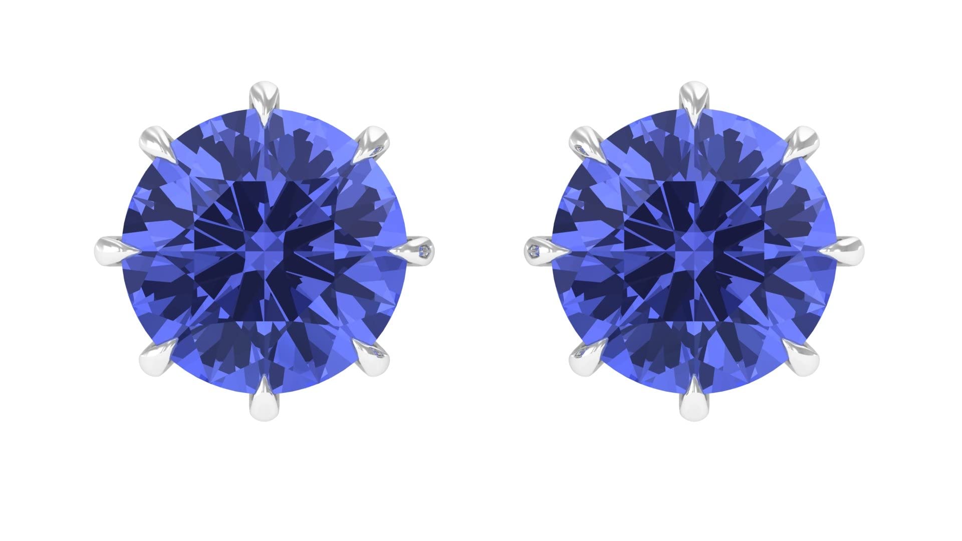 4.5 MM Natural Tanzanite Solitaire Stud Earrings for Women, 3/4 CT Genuine Blue Tanzanite in 14K Solid Gold - Perfect for Weddings, Anniversaries & Special Occasions