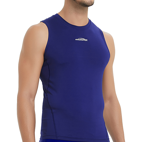 Men's Baselayer Compression Vest - Moisture Wicking, Breathable & Odor Resistant Workout Shirt (Black, SP517) - Ideal for Gym, Running & Outdoor Sports