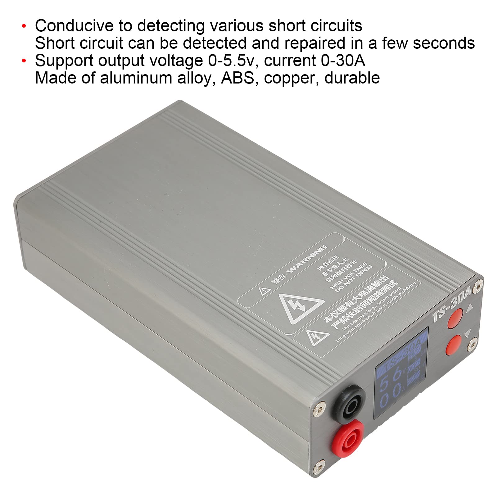 TD-30A PCB Short Circuit Fault Detector Tool Box with Voice Prompt | Reliable Phone Repair Diagnostic Device | Power Cord Included | for Electronics Technicians & DIY Phone Repair