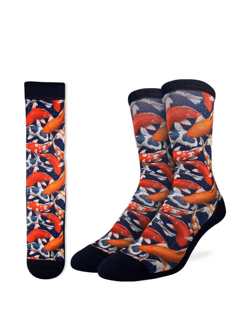 KOI FISH Compression Socks for Men & Women - Breathable Athletic Running Socks for Sports, Workout & Daily Wear
