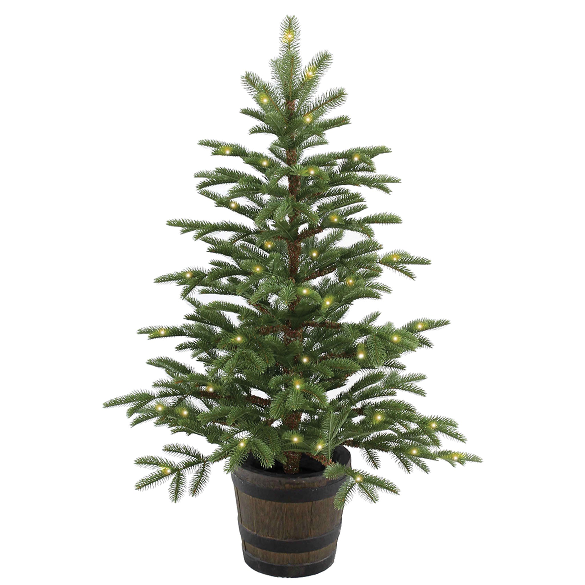 4 ft. Norwegian Spruce Artificial Christmas Tree with Clear LED Lights - Perfect for Indoor Holiday Decor, Entryway, and Festive Home Decoration