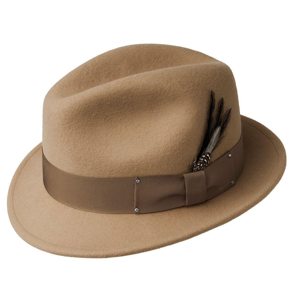 Stylish Men's Fedora Hat by Bailey of Hollywood in Classic Camel Color - Perfect for Vintage Fashion, Outdoor Events & Everyday Wear