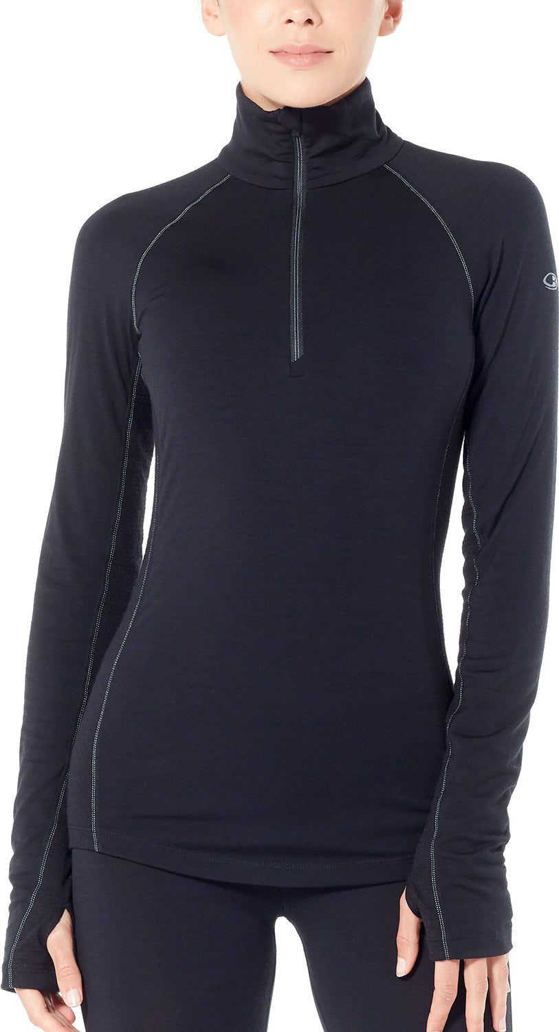 200 Zone Women's Long Sleeve Half Zip Pullover - Moisture Wicking Thermal Base Layer for Running, Hiking & Outdoor Activities