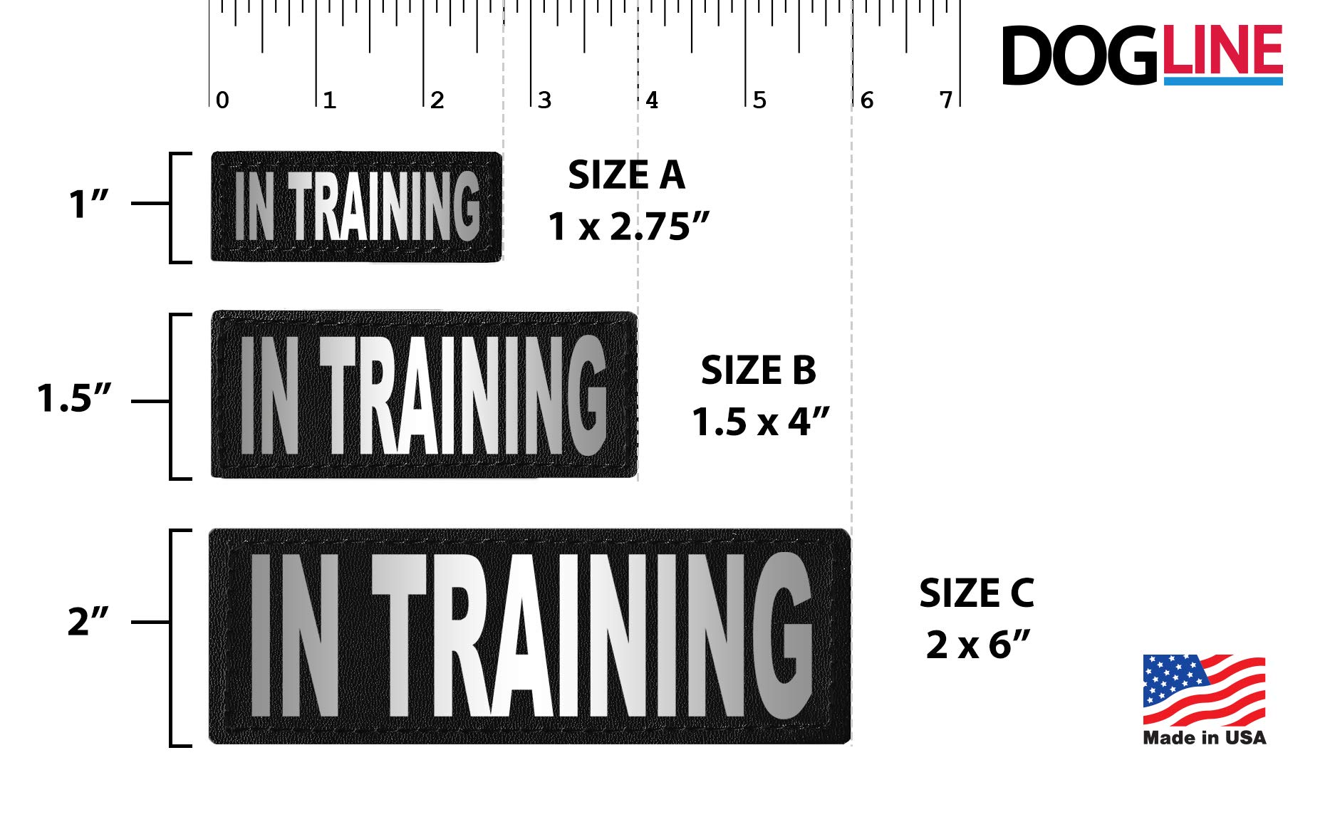 Dogline Removable 'In Training' Patches for Large & X-Large Dogs - Perfect for Service Dog Training & Public Outings