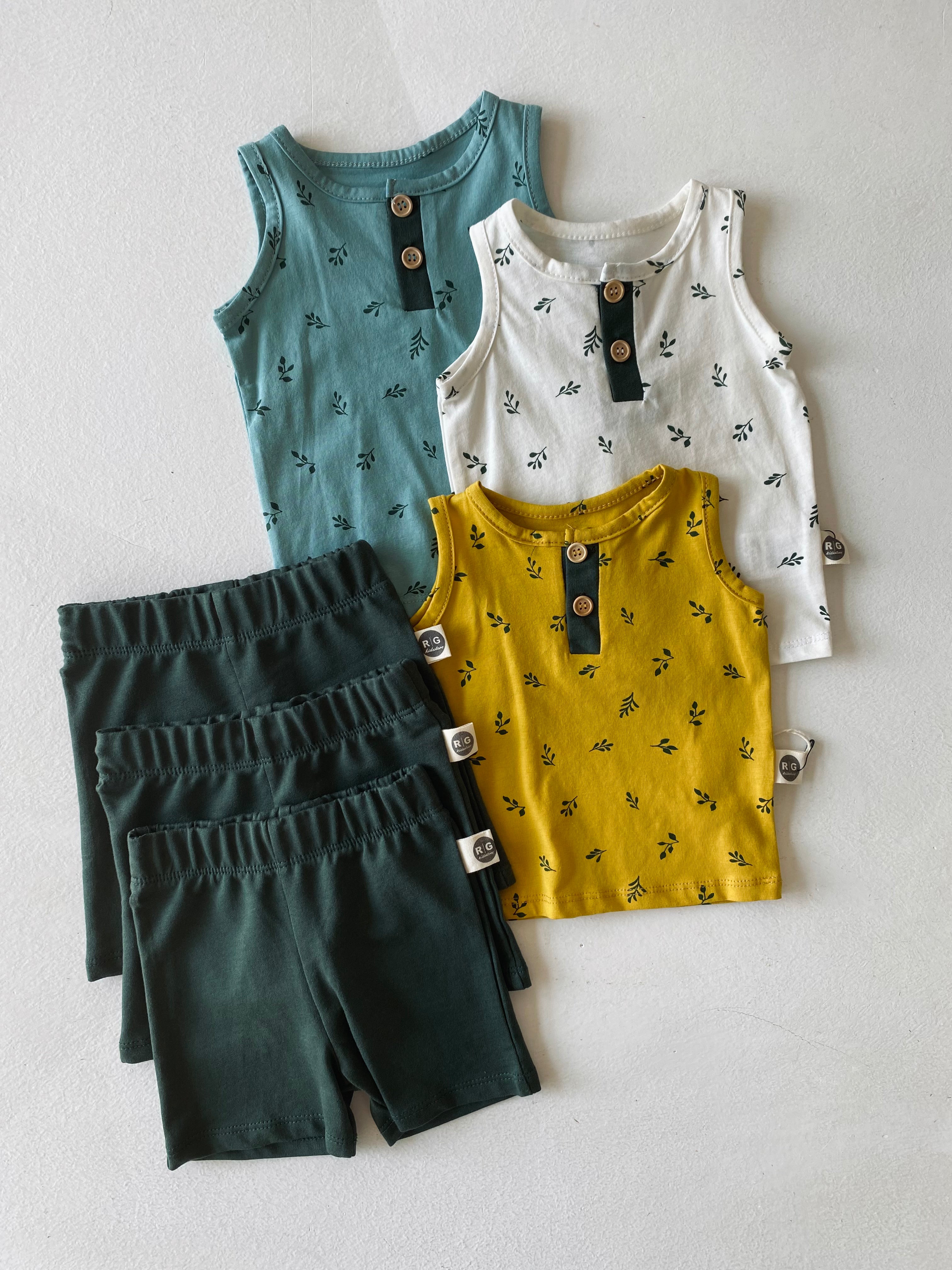 Baby Girl's Printed Shorts and T-Shirt Set - Organic Cotton Outfit for Toddlers | Playtime, Daycare & Summer Outfits