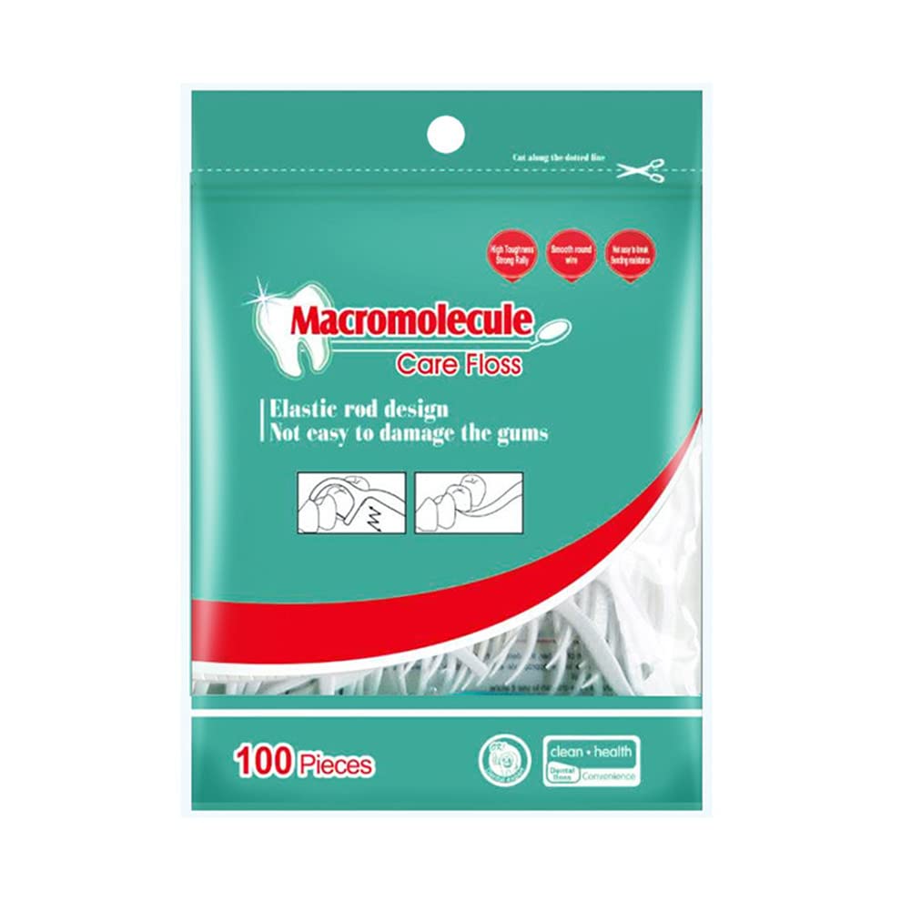 Eco-Friendly Dental Floss Picks for Braces - 100 Count Mint Flavored Biodegradable Flossers | Deep Cleaning, Plant-Based & Sustainable Oral Care | Perfect for Travel, Home & Office Use