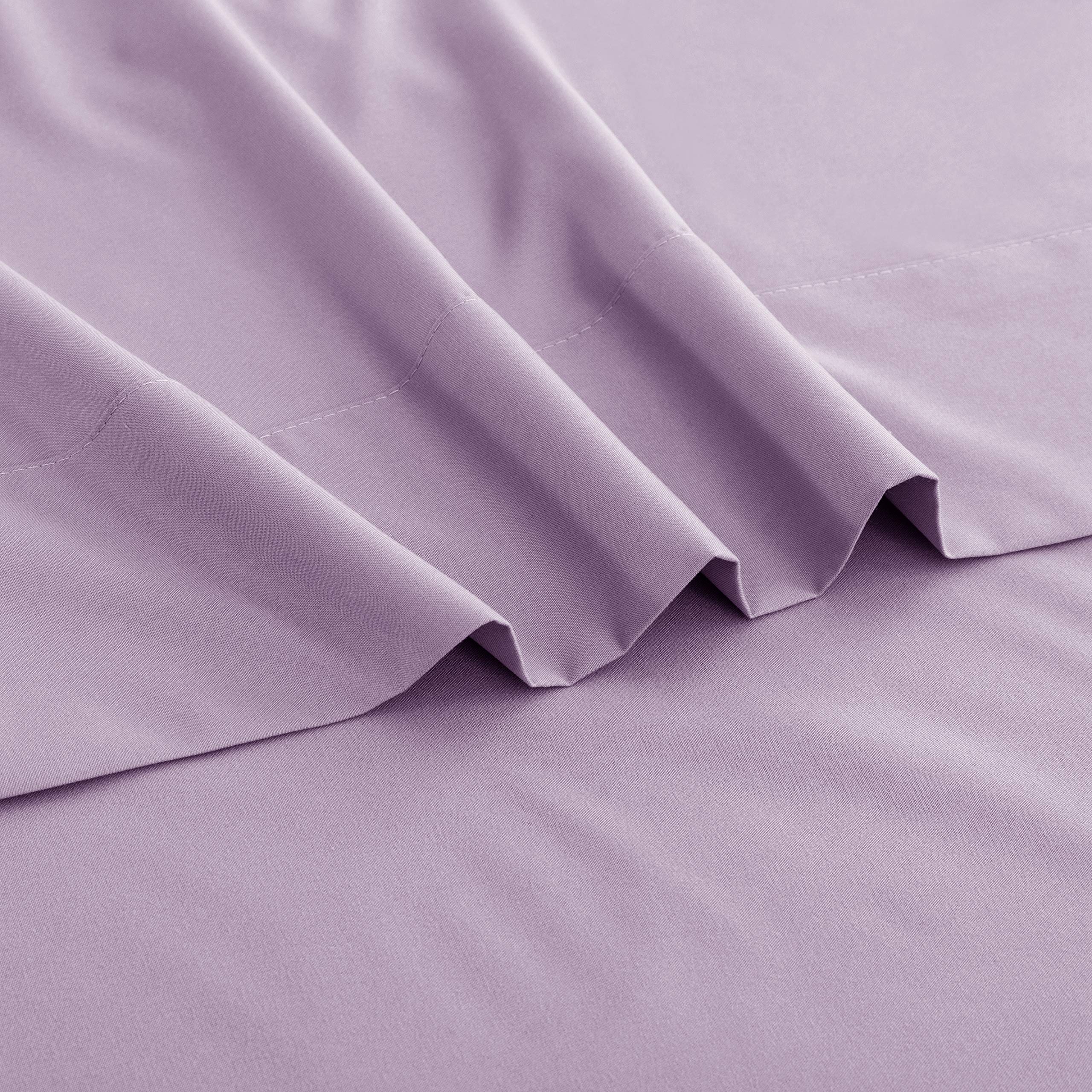 800 Thread Count Full Size Cotton Flat Sheet - Soft & Breathable Top Bed Sheet, 1 Piece (Lavender) for Comfortable Sleep & Bedroom Decor