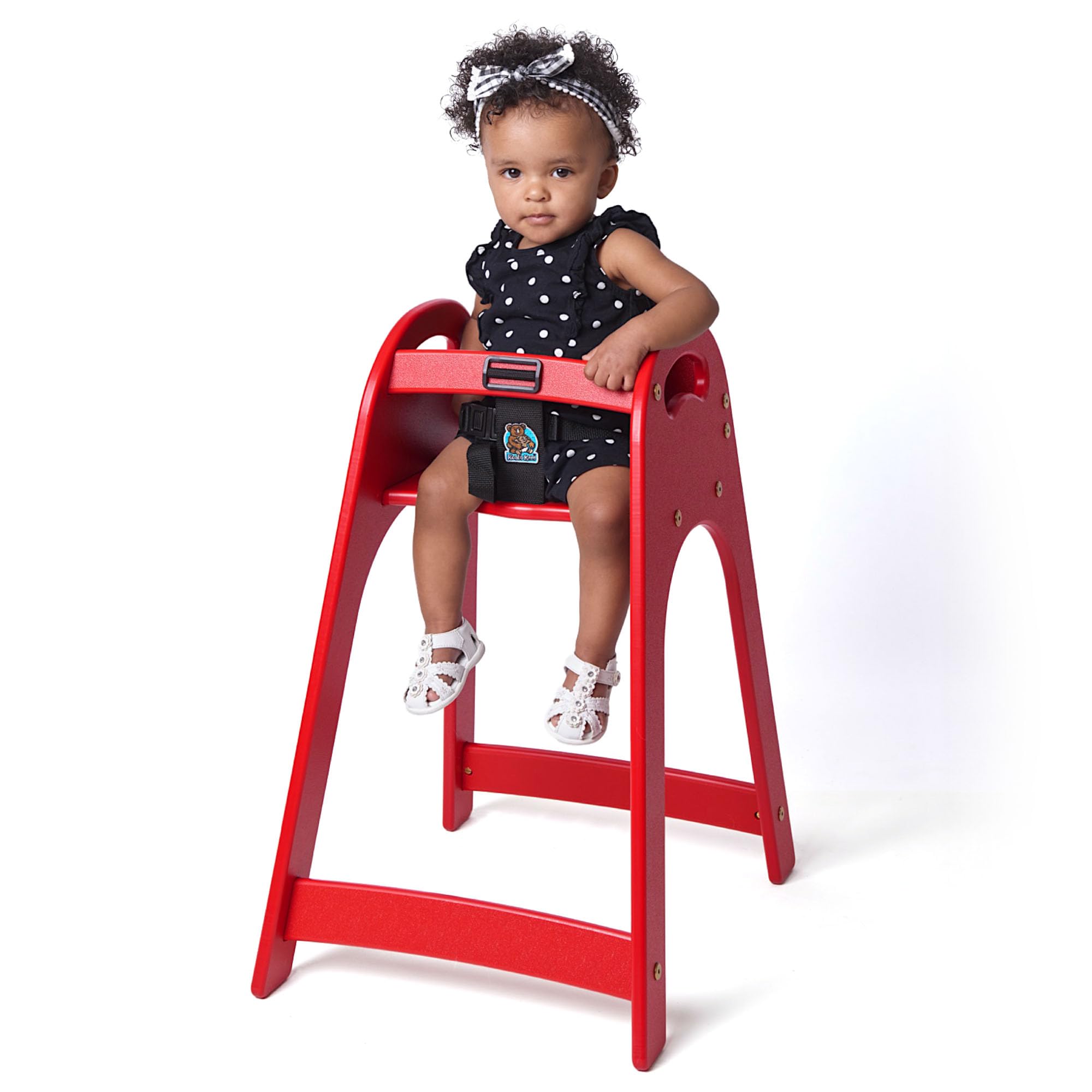 Koala Kare KB105-03 Designer High Chair for Babies & Toddlers - Red, Adjustable Height, Easy to Clean - Perfect for Home, Restaurant & Daycare Use