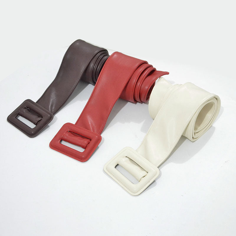 Genuine Sheepskin Wide Belt for Women - Stylish & Comfortable Fashion Accessory for Casual, Office & Evening Outfits