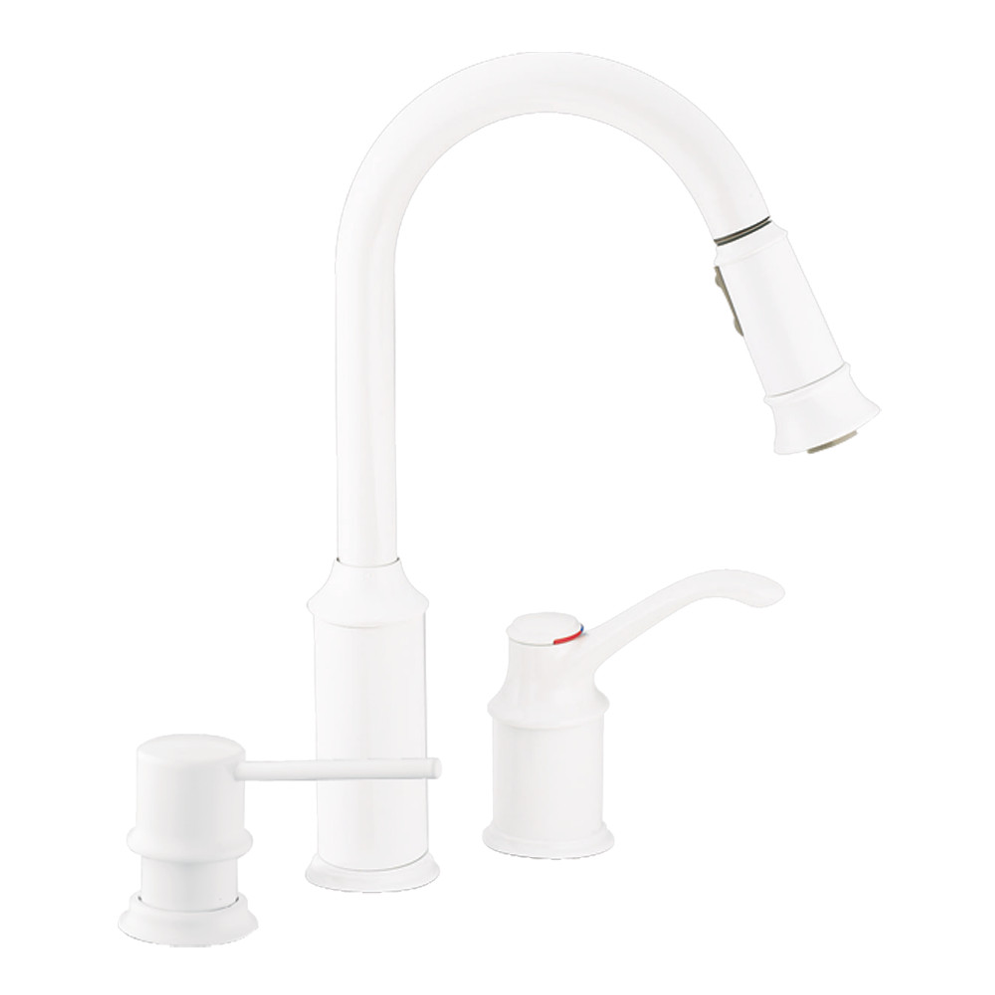 Aberdeen Chrome One Handle High Arc Pull Down Kitchen Faucet - Modern Brushed Nickel Finish for Easy Dishwashing & Food Prep - Perfect for Farmhouse & Contemporary Kitchens