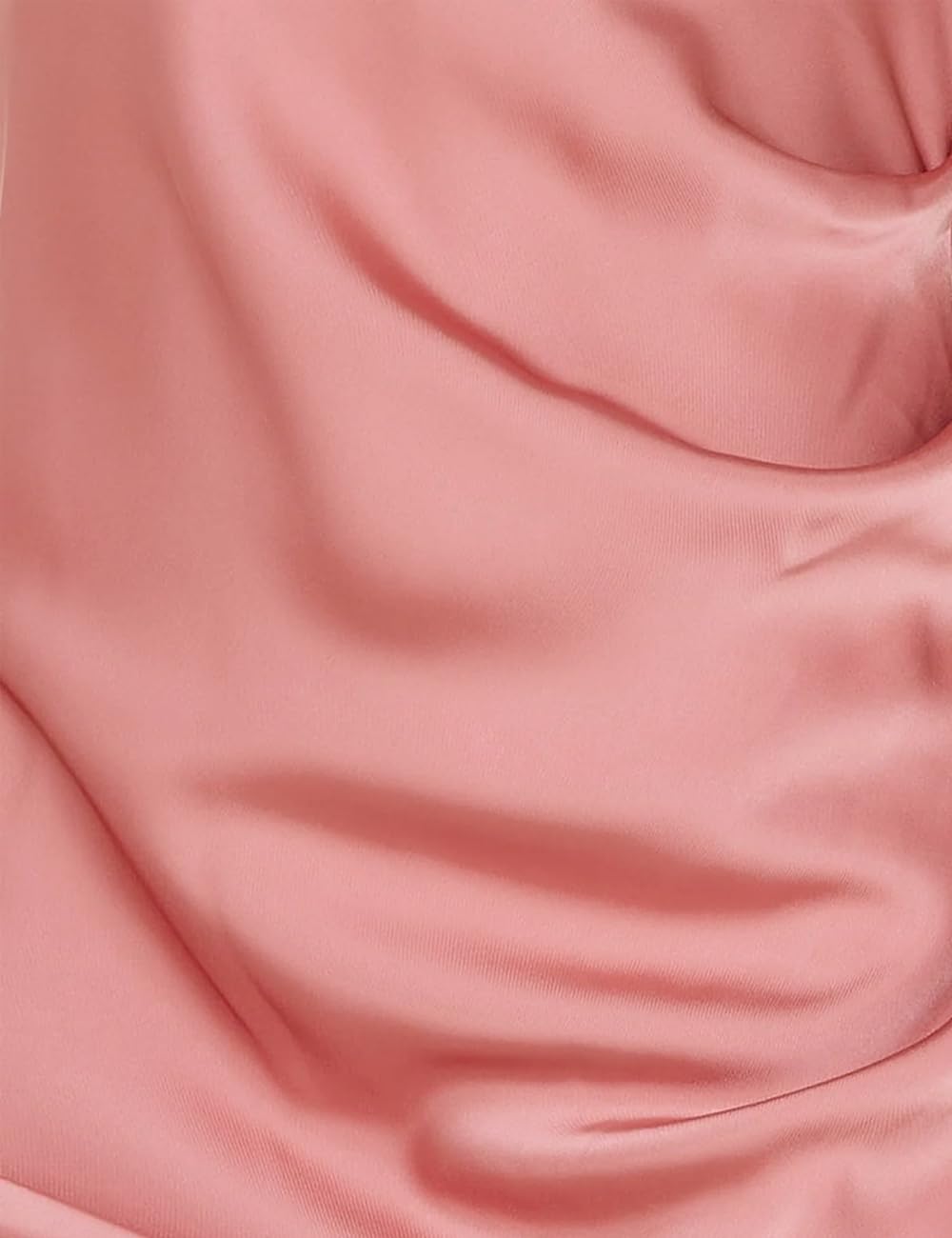 Elegant Satin Halter Backless Midi Dress for Women 2024 - Formal High Neck Cowl Back Silk Wedding Guest Dress - Perfect for Evening Parties, Cocktail Events & Special Occasions