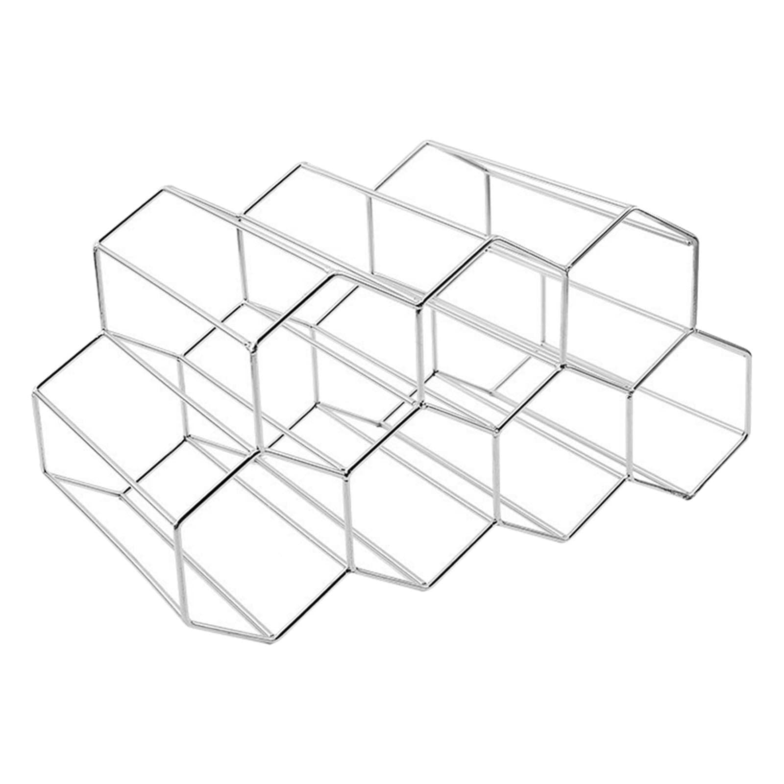 Baoblaze 12-Bottle Stainless Steel Wine Rack - Modern Countertop Wine Holder for Kitchen, Bar, Dining Room - Space Saving Wine Storage Organizer for Home, Pantry, Cellar or Basement - White (Perfect for Entertaining & Wine Collection Display)