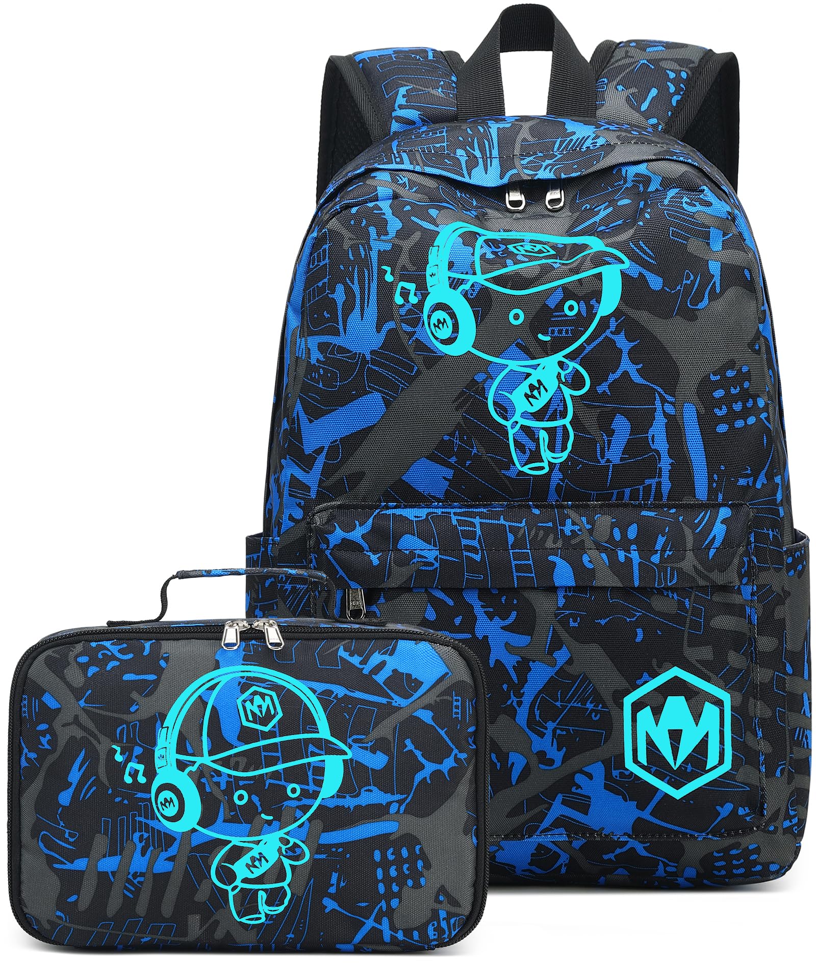 Bluboon Kids Backpack for Preschool & Kindergarten - Lightweight School Book Bag with Lunch Box for Boys & Girls - Perfect for Elementary Students, Daycare, and Travel
