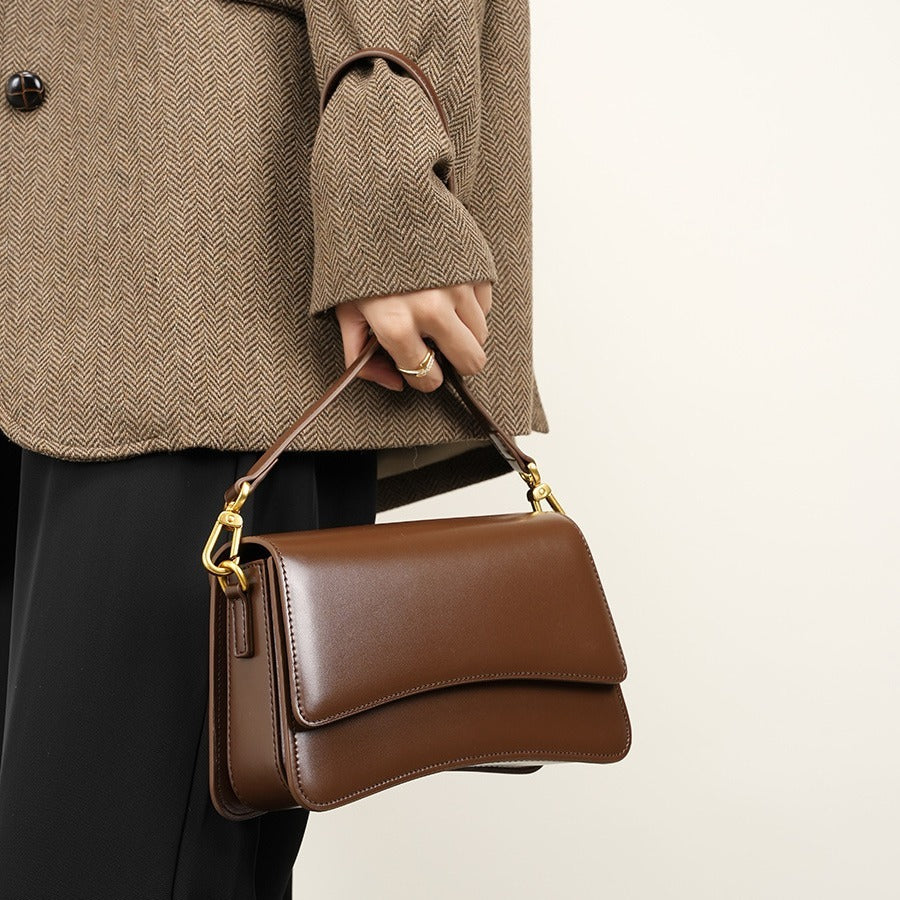 Genuine Leather Shoulder Bag for Women - Crossbody Purse, Underarm Clutch & Tote Handbag - Perfect for Work, Travel & Everyday Use