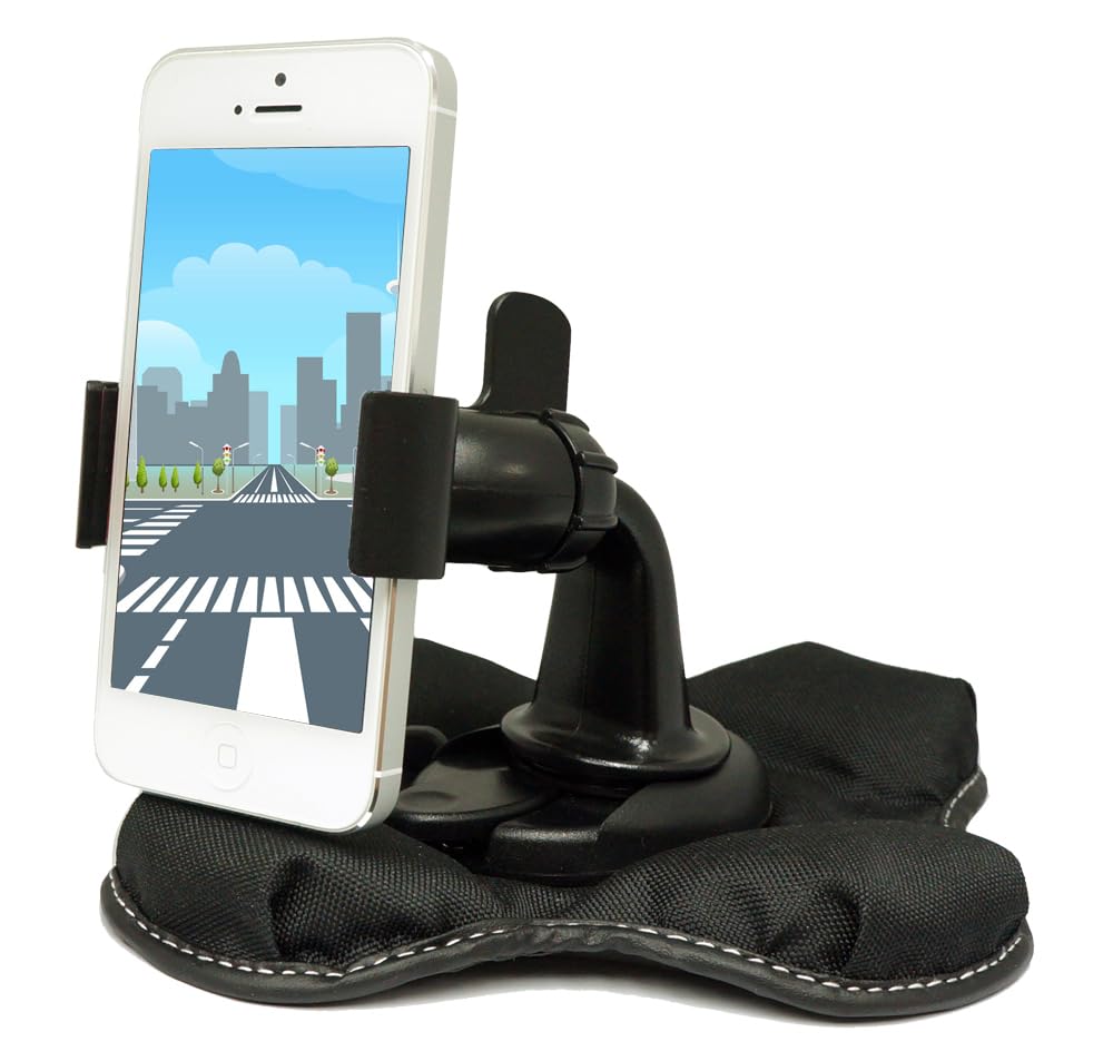 Claw-X Non-Slip Smartphone Beanbag Car Dashboard Mount Holder for Galaxy S24/S25, iPhone 15/16 Pro Max Ultra, Google Pixel 9 & All Phones Up to 4