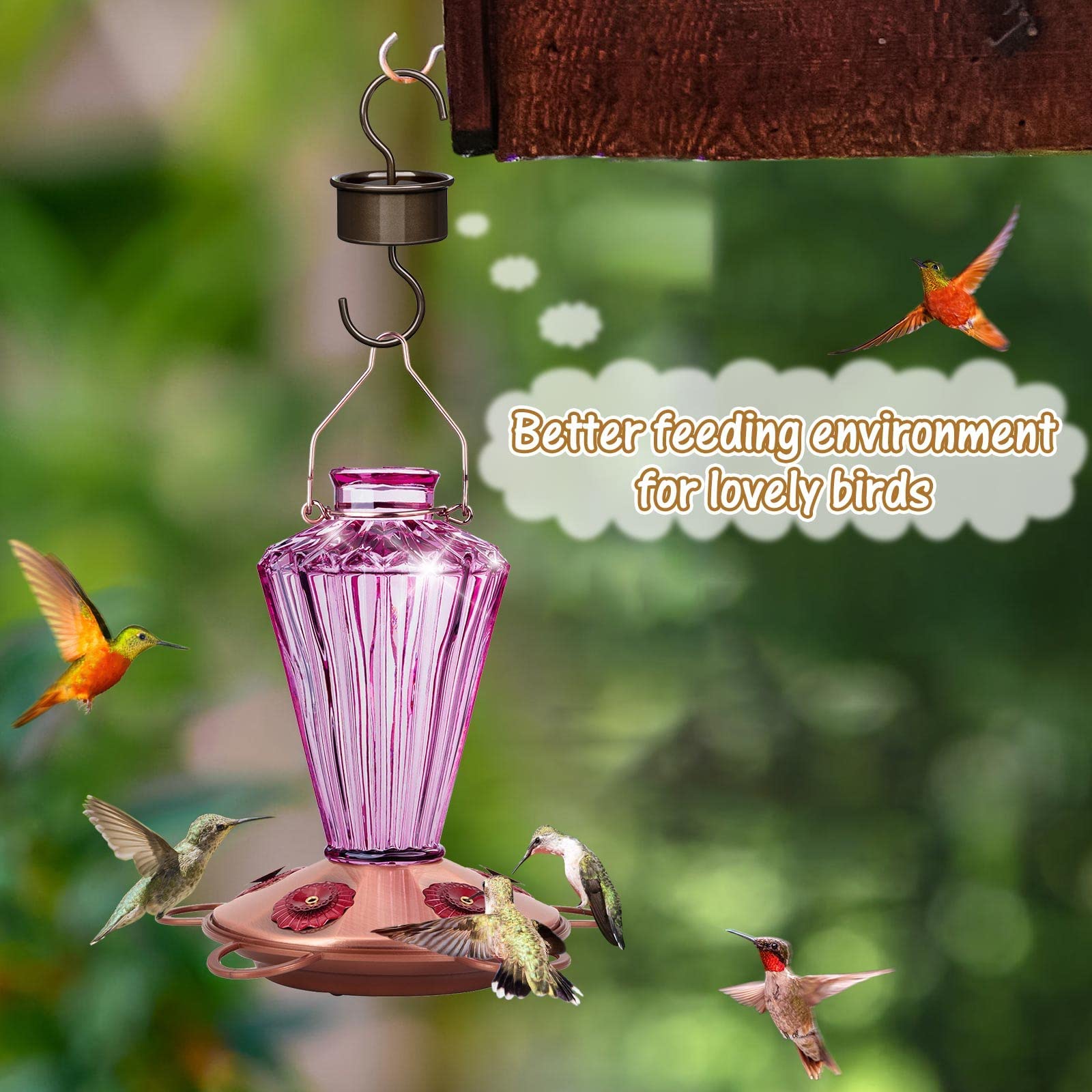 BOLITE Ant Moats for Hummingbird Feeders - 2 Pack Bronze Hanging Ant Moat Accessories | Prevent Ants from Reaching Hummingbird Nectar - Perfect for Outdoor Bird Feeders & Garden Decor