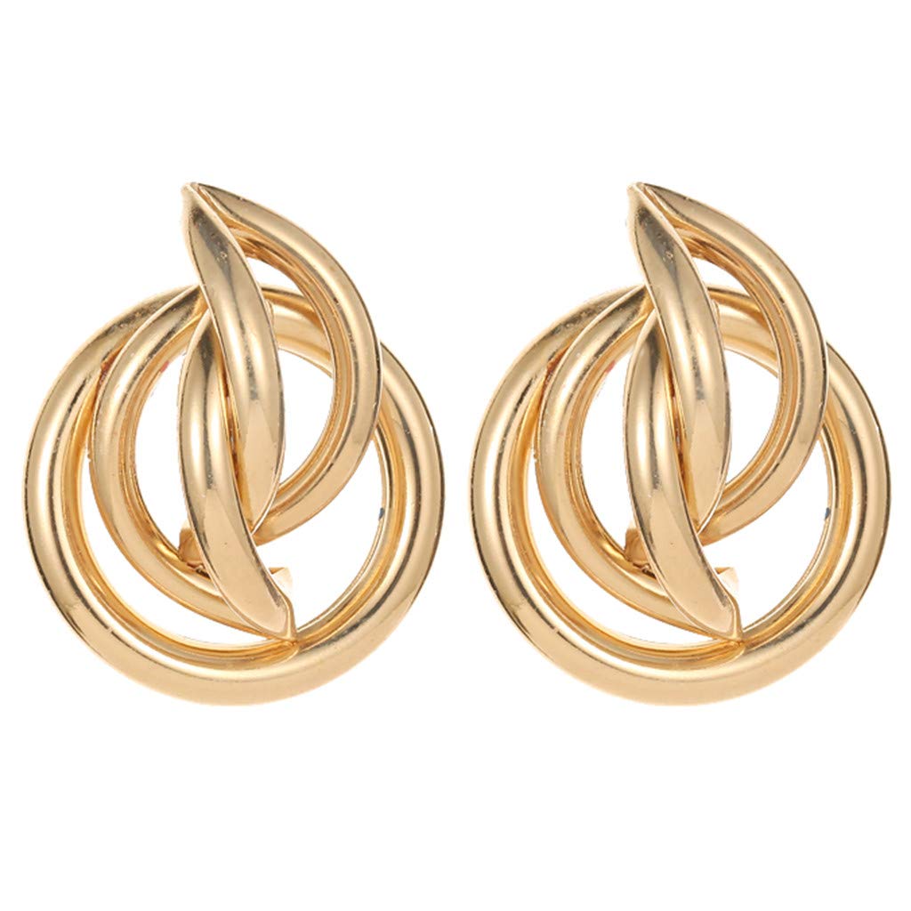 Women's Geometric Gold Hoop Earrings - Foldable Metal Jewelry with Unique Irregular Design | Perfect for Parties, Weddings & Everyday Wear
