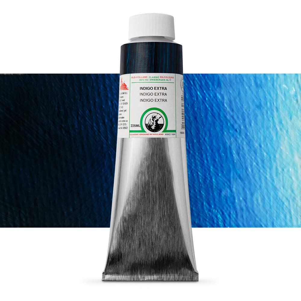 Old Holland Classic Oil Color - Indigo Extra 225ml Tube | Professional Artist Paint for Canvas & Fine Art | Oil Painting Supplies for Studio & Outdoor Use