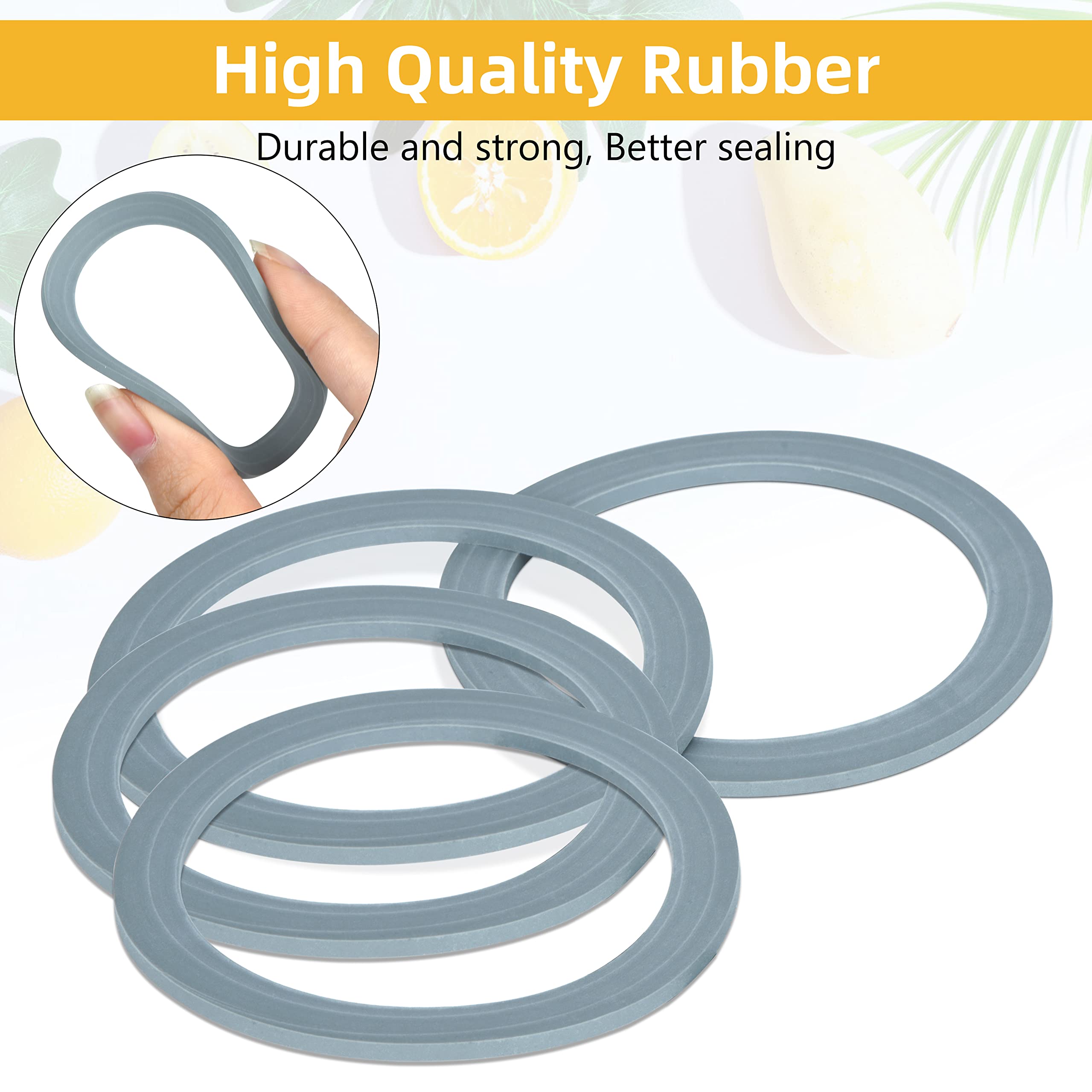 4 Pack Blender Gasket Seals Replacement for Oster & Osterizer Blenders - Durable O-Ring Seal for Leak-Proof Blending - Perfect for Smoothies, Sauces & Food Prep