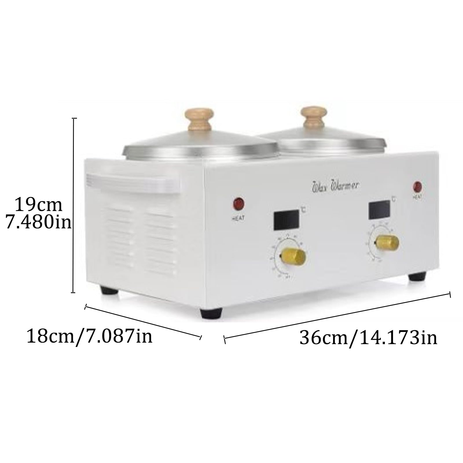 Portable Electric Wax Warmer with 800ml Non-Stick Pot & Digital Temperature Display - Perfect for Melting Wax Beans, Blocks & Soft Wax - Ideal for Home Spa, Candle Making & Hair Removal