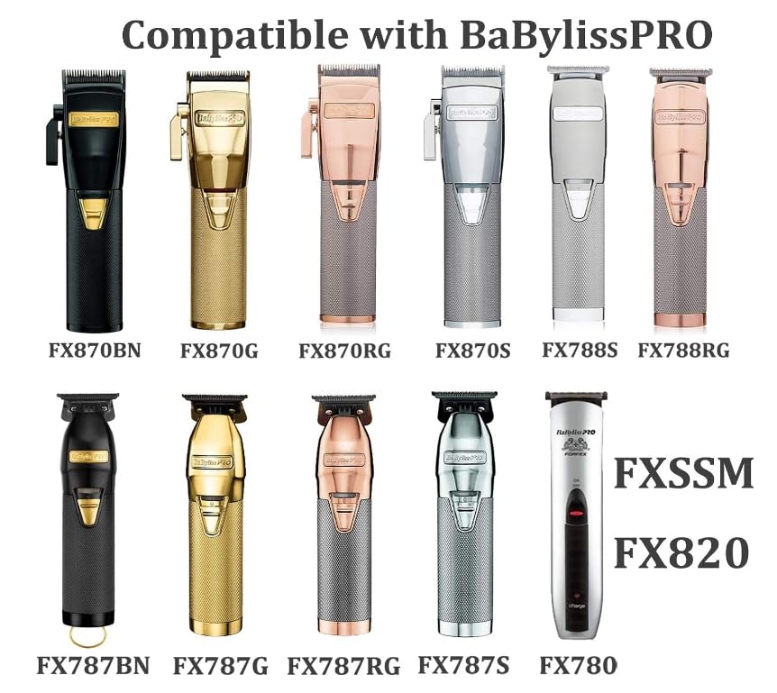 Original BaByliss Pro Trimmer Charger - USB Power Adapter Cable Replacement for FX870, FX788, FX787, FXSSM, FX820, FX726, FX825 & LoPROFX Clippers - Perfect for Home Salon & Barber Shop Use