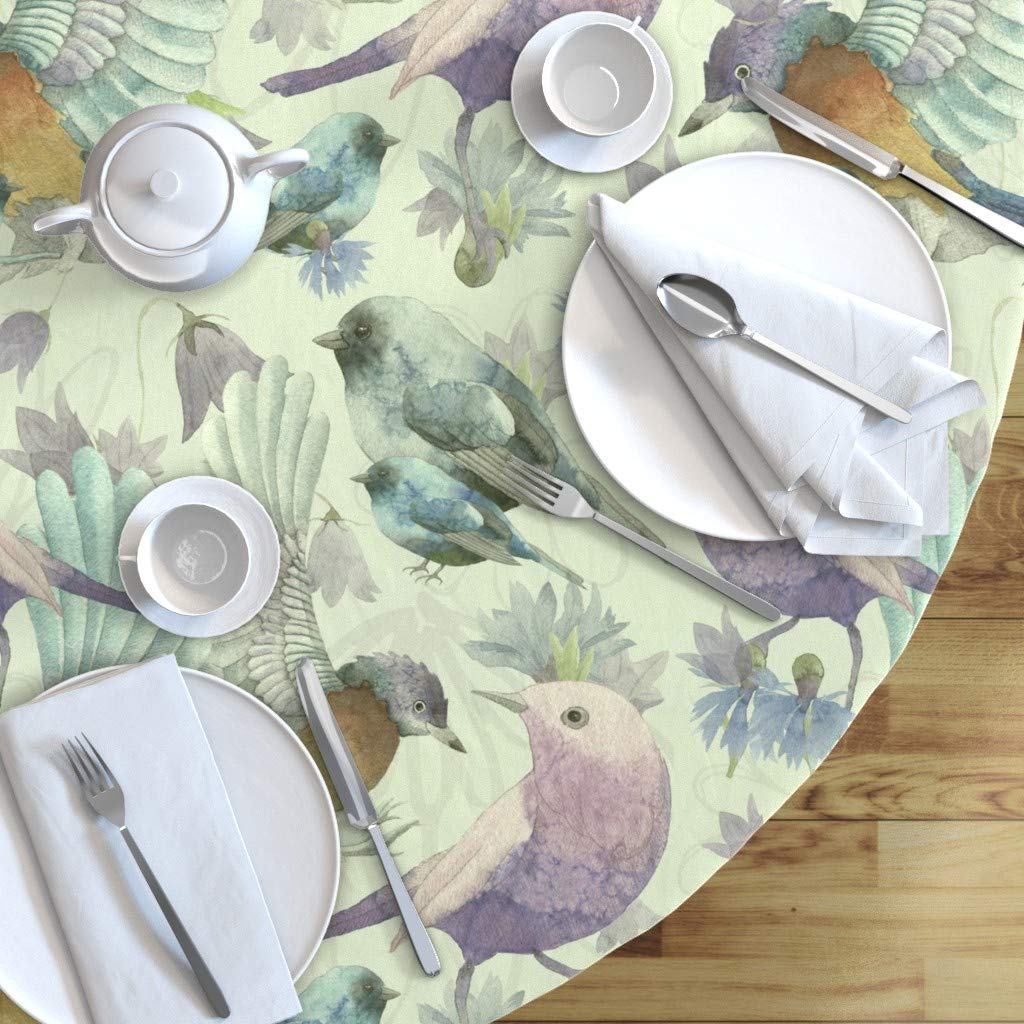 Custom Printed Cotton Sateen Tablecloth 70