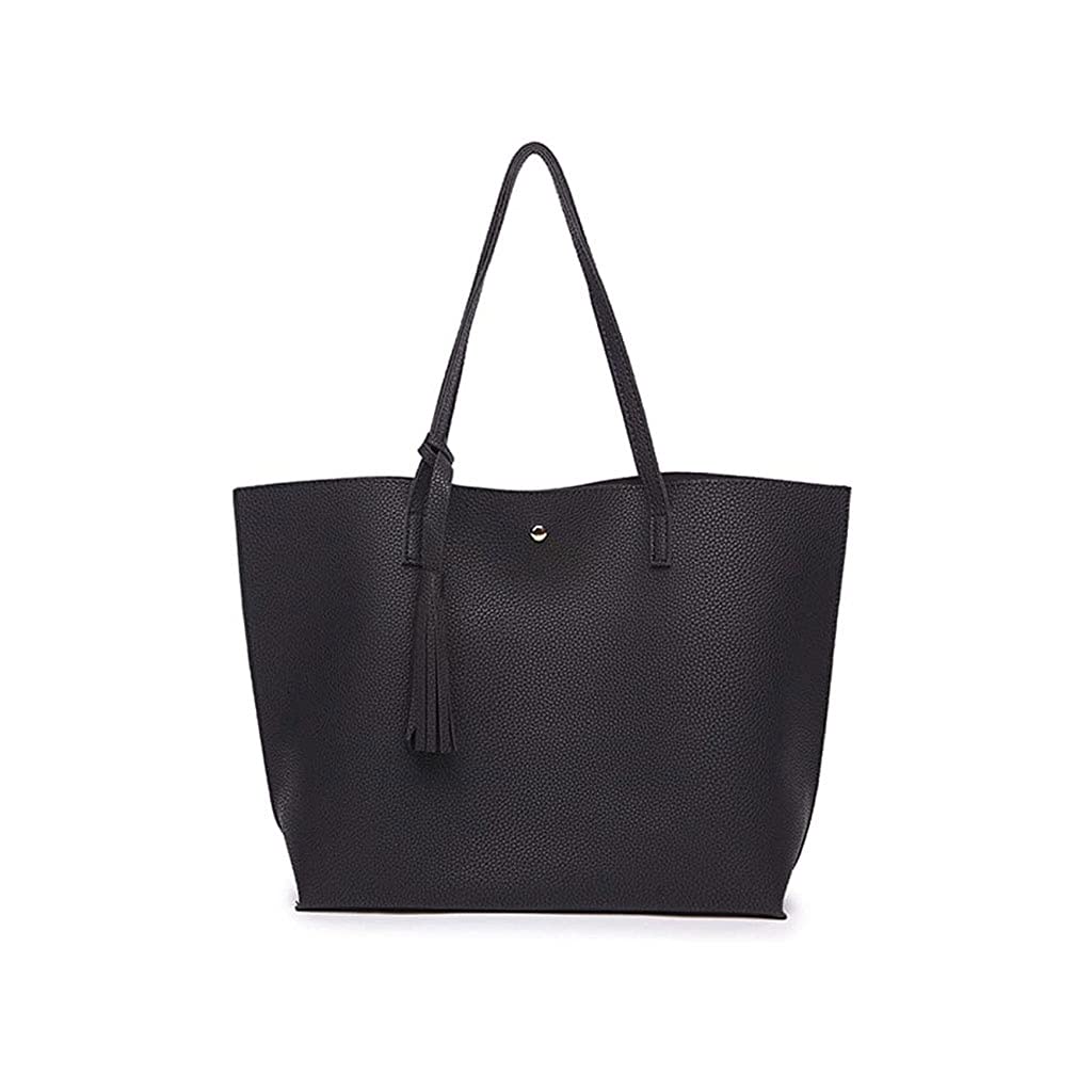 Stylish Women's PU Leather Tote Bag Set - Fashionable Satchel Purse & Hobo Shoulder Bag with Top Handle (Perfect for Work, Travel & Everyday Use)