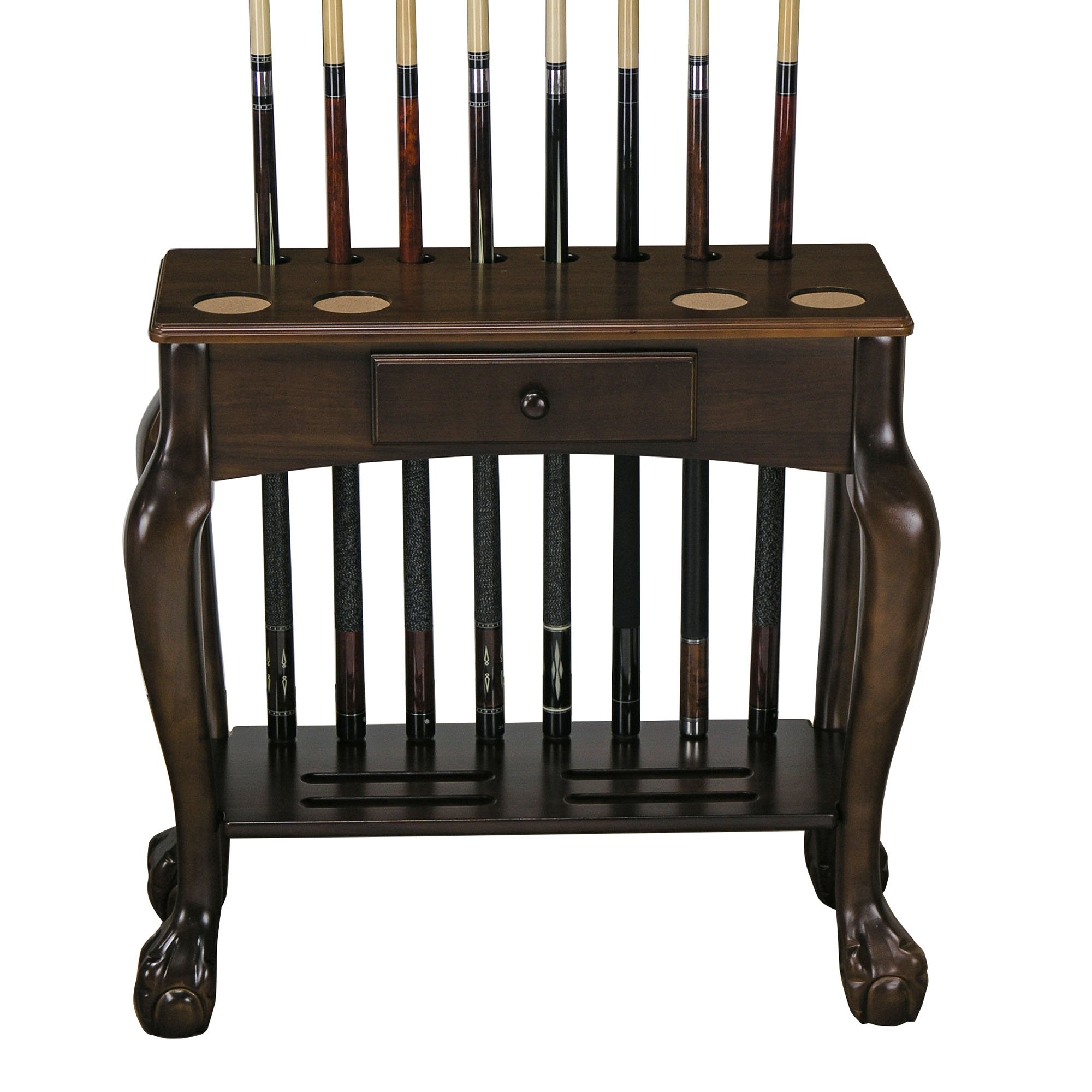 Premium Billiard Cue & Ball Rack with Storage Drawer - Organize Pool Accessories for Game Rooms, Bars, and Home Entertainment