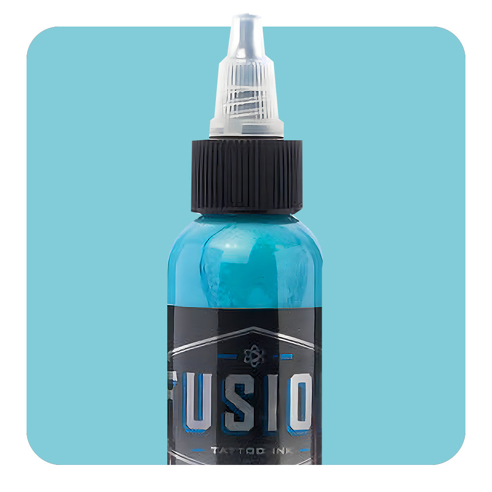 Arctic Blue Fusion Tattoo Ink - Professional 1oz Bottle for Tattoo Artists - Perfect for Realistic, Watercolor & Fine Line Tattoos