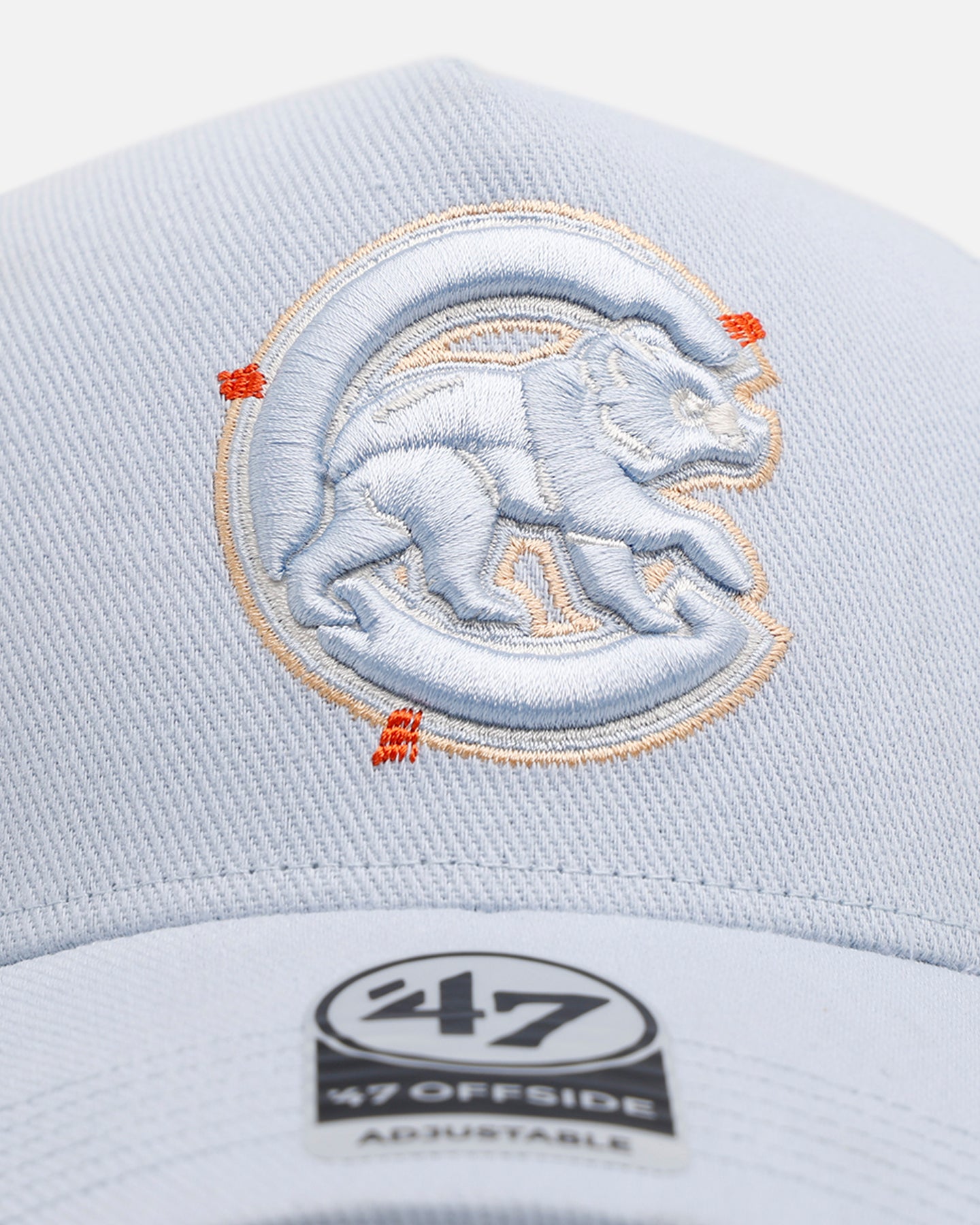 47 Brand Chicago Cubs 'Overstitch' 47 Offside Snapback Hat - Light Blue Adjustable Baseball Cap for Men & Women - Perfect for Sports Games, Casual Wear & Fan Collections