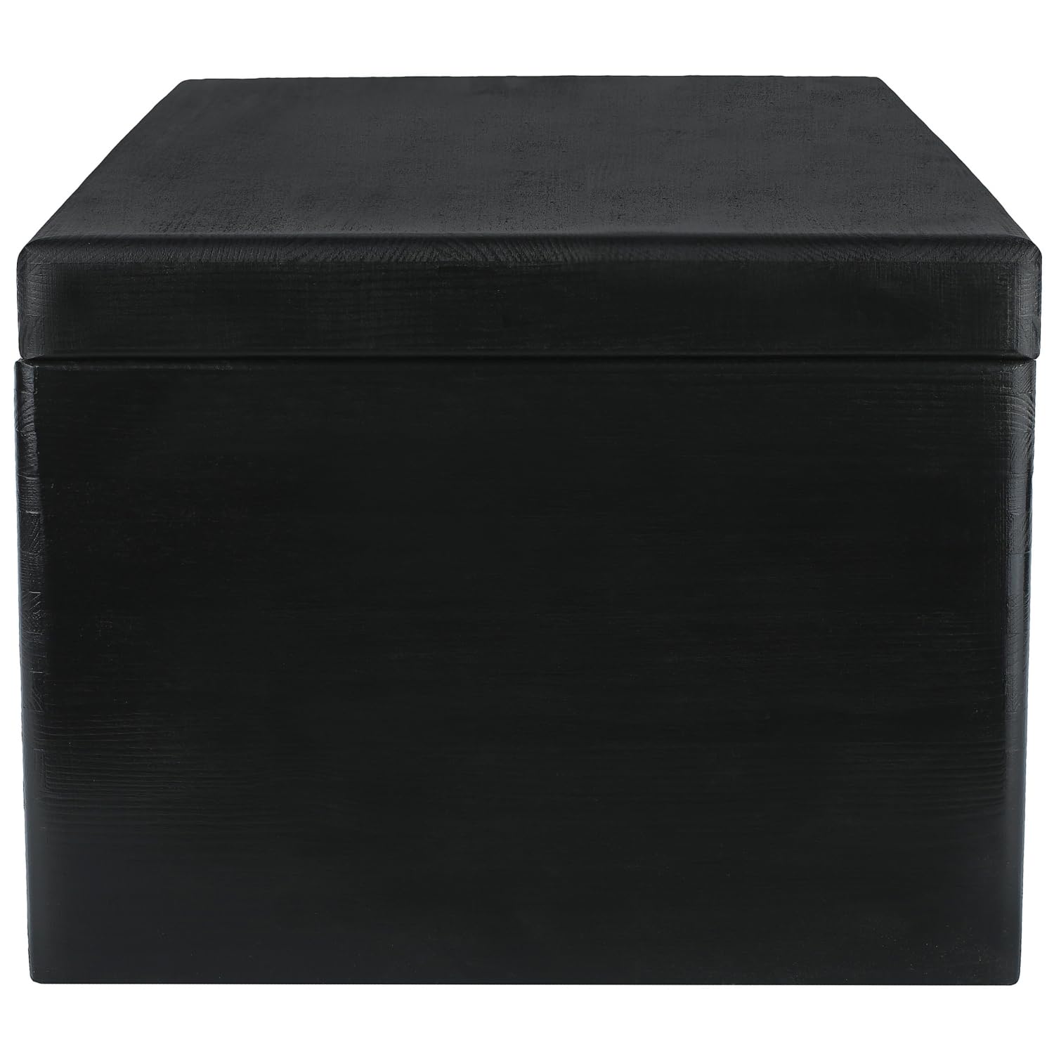 Premium Large Black Wooden Storage Box with Hinged Lid - 15.8 x 11.8 x 9.44 Inches (+-0.5) - Organizer for Tools, Dog Toys, Shoes, Clothes, Kitchen Items & Documents - Handcrafted Wooden Keepsake Chest - Perfect for Home Organization, Gift Wrapping & Decorative Storage
