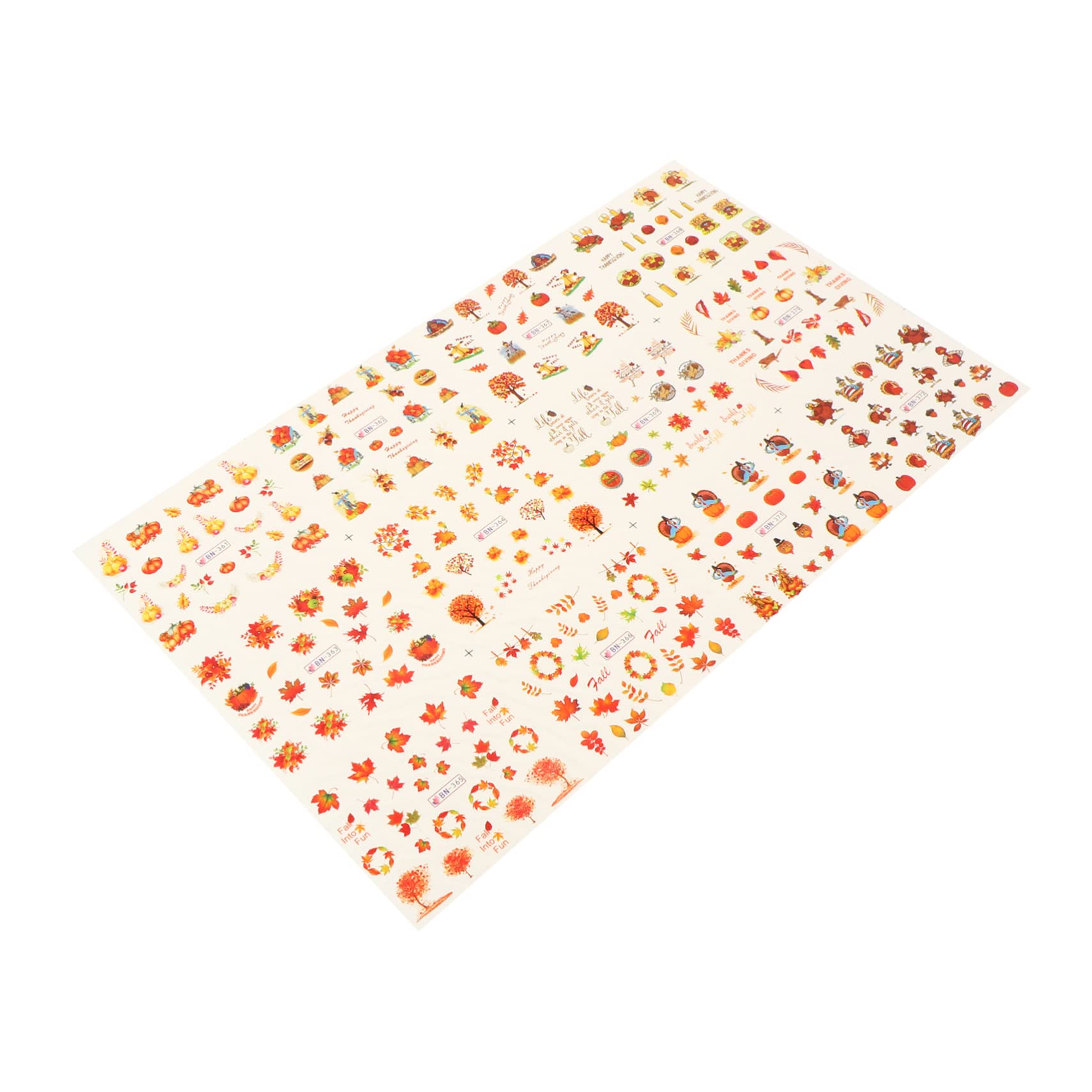 12pcs Thanksgiving Nail Stickers - Autumn Maple Leaf & Pumpkin Foil Nail Decals for Fall Nail Art | Perfect for Halloween, Thanksgiving, and Seasonal Manicures