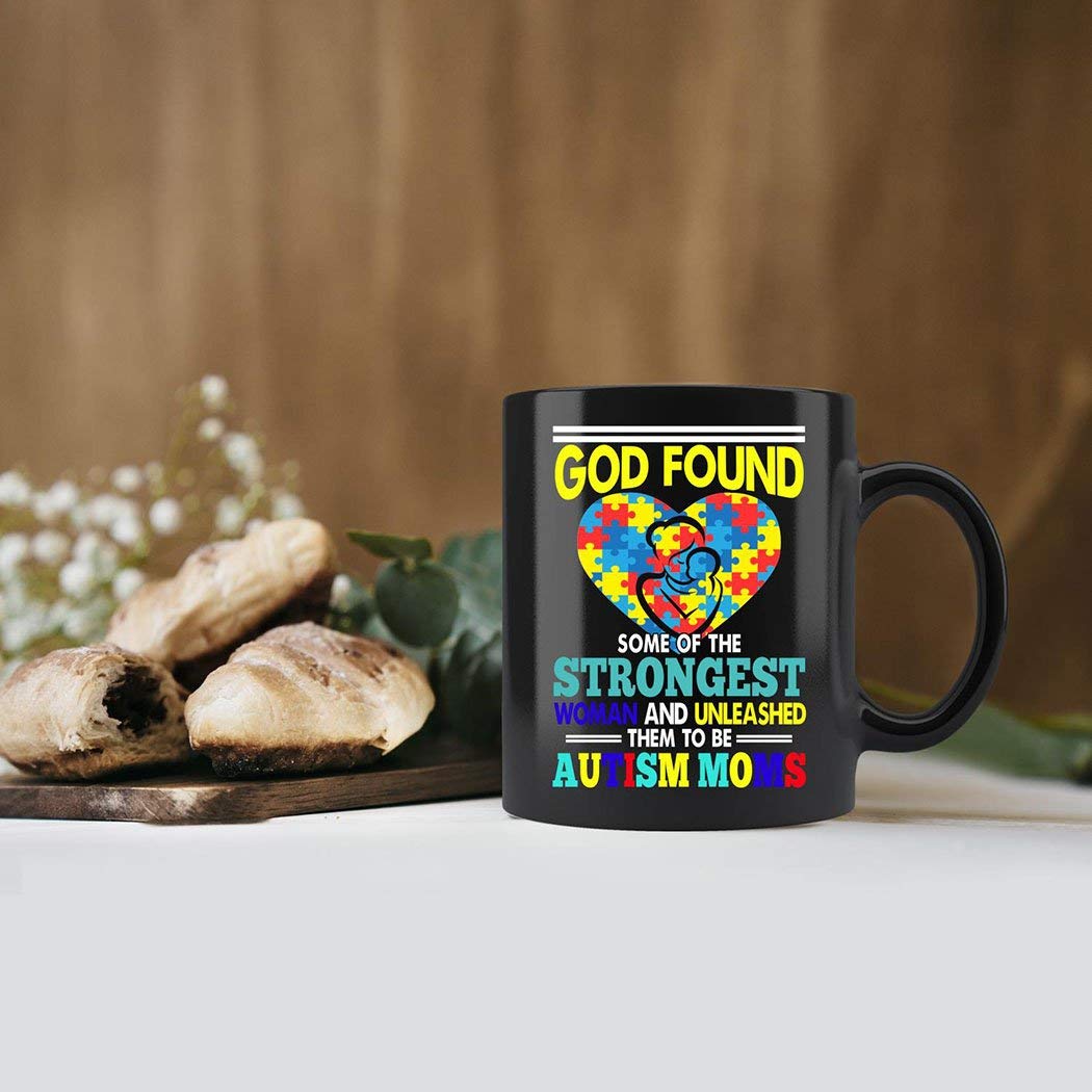 Autism Mom Strong Woman Coffee Mug - 11oz Inspirational Tea Cup for Moms, Teachers & Caregivers - Perfect for Coffee, Tea & Hot Drinks at Home or Office