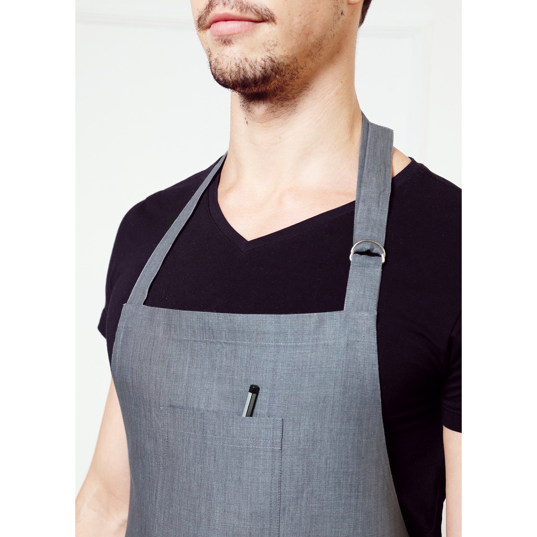 Premium Linen Apron for Cooking, Baking & Grilling - Durable & Stylish Kitchen Apron for Chefs & Home Cooks - Perfect for BBQ, Baking & Crafting