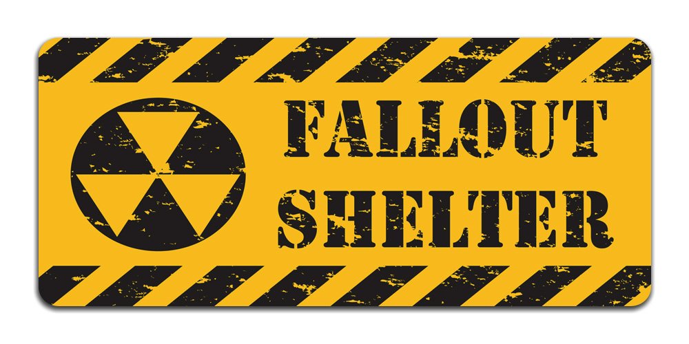 Fallout Shelter Vintage Metal Caution Sign - Retro Apocalypse Warning Plaque for Bedroom, Gaming Room & Man Cave Decor - Perfect for Post-Apocalyptic Themed Rooms, Video Game Collectibles & Unique Wall Art