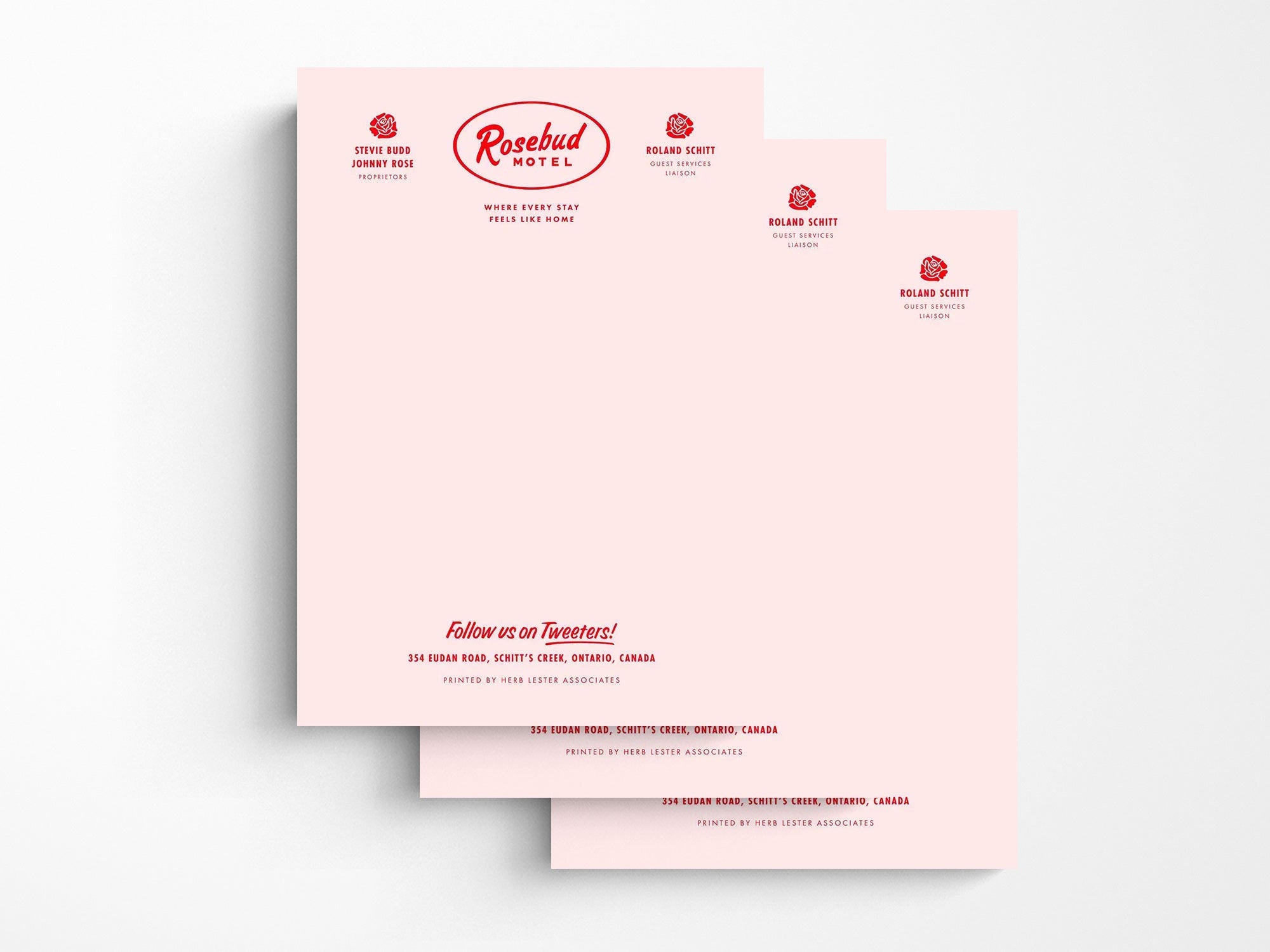 Schitt's Creek Rosebud Motel Souvenir Notepad Set - 3 Pack | TV Show Inspired Stationery for Fans, Collectors & Gift Giving