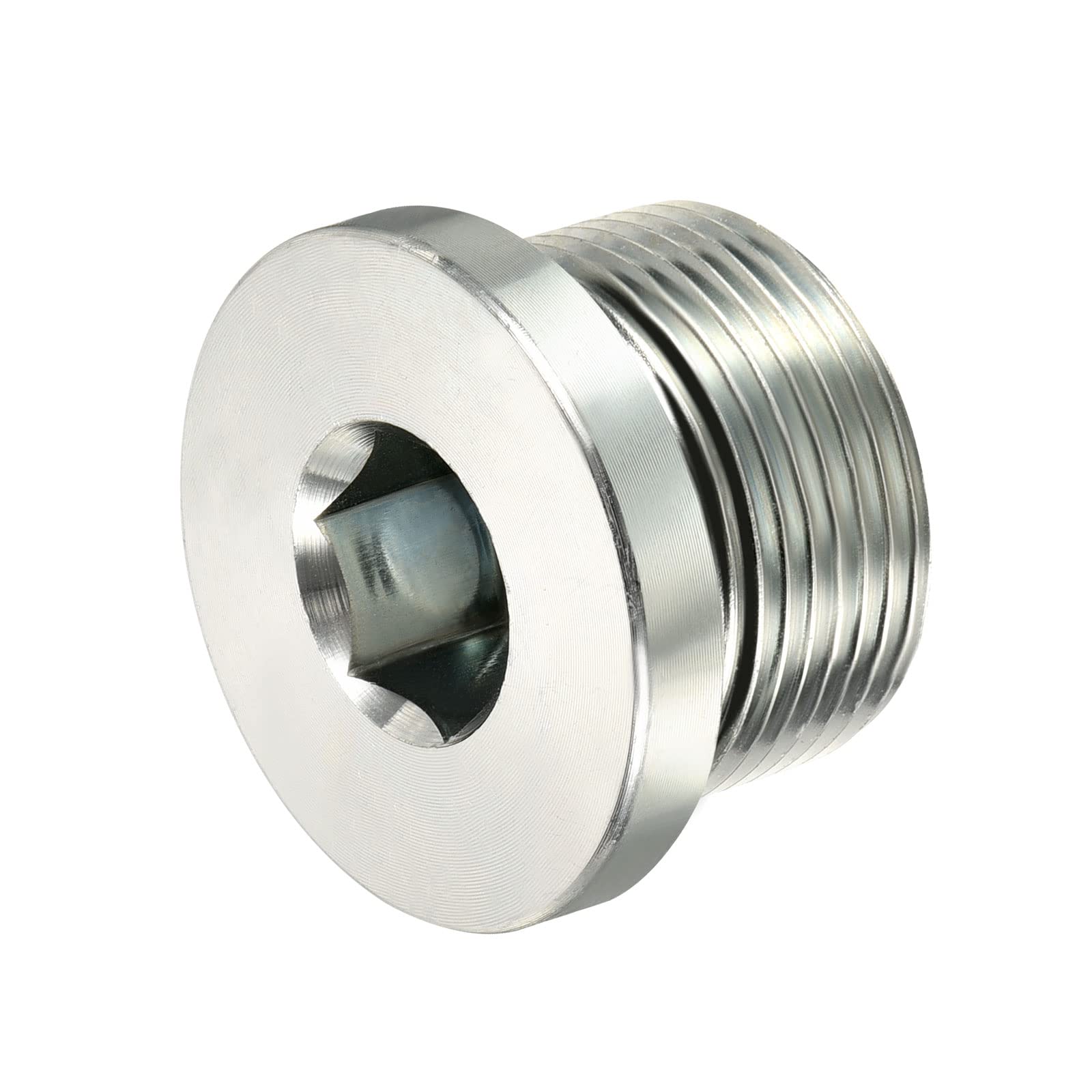 PATIKIL M26x1.5 Internal Hex Head Pipe Plug - 45# Steel Male Threaded Fitting with Sealing Ring for Plumbing, Hydraulic & Pneumatic Systems - Ideal for Pipe End Termination in Industrial, Automotive & DIY Applications