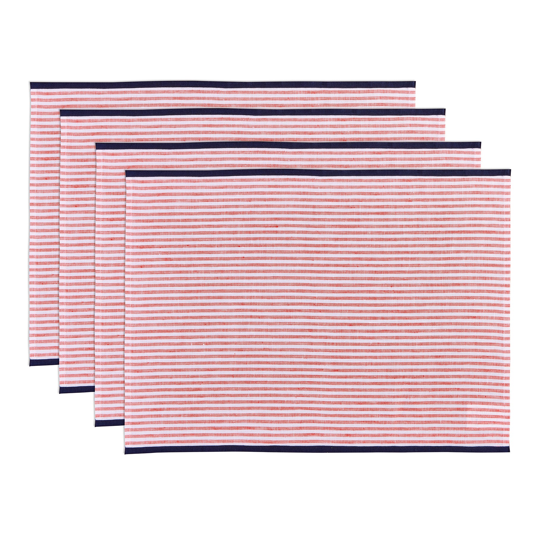 Premium Carmine Red Placemats Set of 4 - Waterproof & Heat-Resistant Table Mats for Dining, Kitchen, or Party Decor - Elegant Table Setting Accessories for Home & Restaurant Use