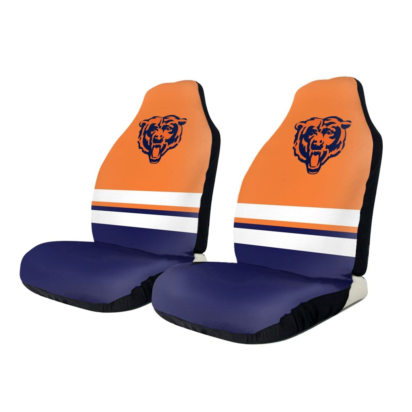 Bears Car Seat Covers 2-Piece Set - Breathable Front Seat Covers for Sedan, Truck, Van & SUV - Easy Installation - Perfect for Road Trips, Commuting & Protecting Leather Seats