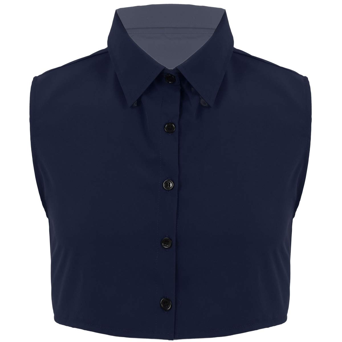 Men's Fake Dickey Collar Half Shirt - Solid Color Detachable Shirt Collar for Young Men | Perfect for Layering Under Sweaters & Jackets