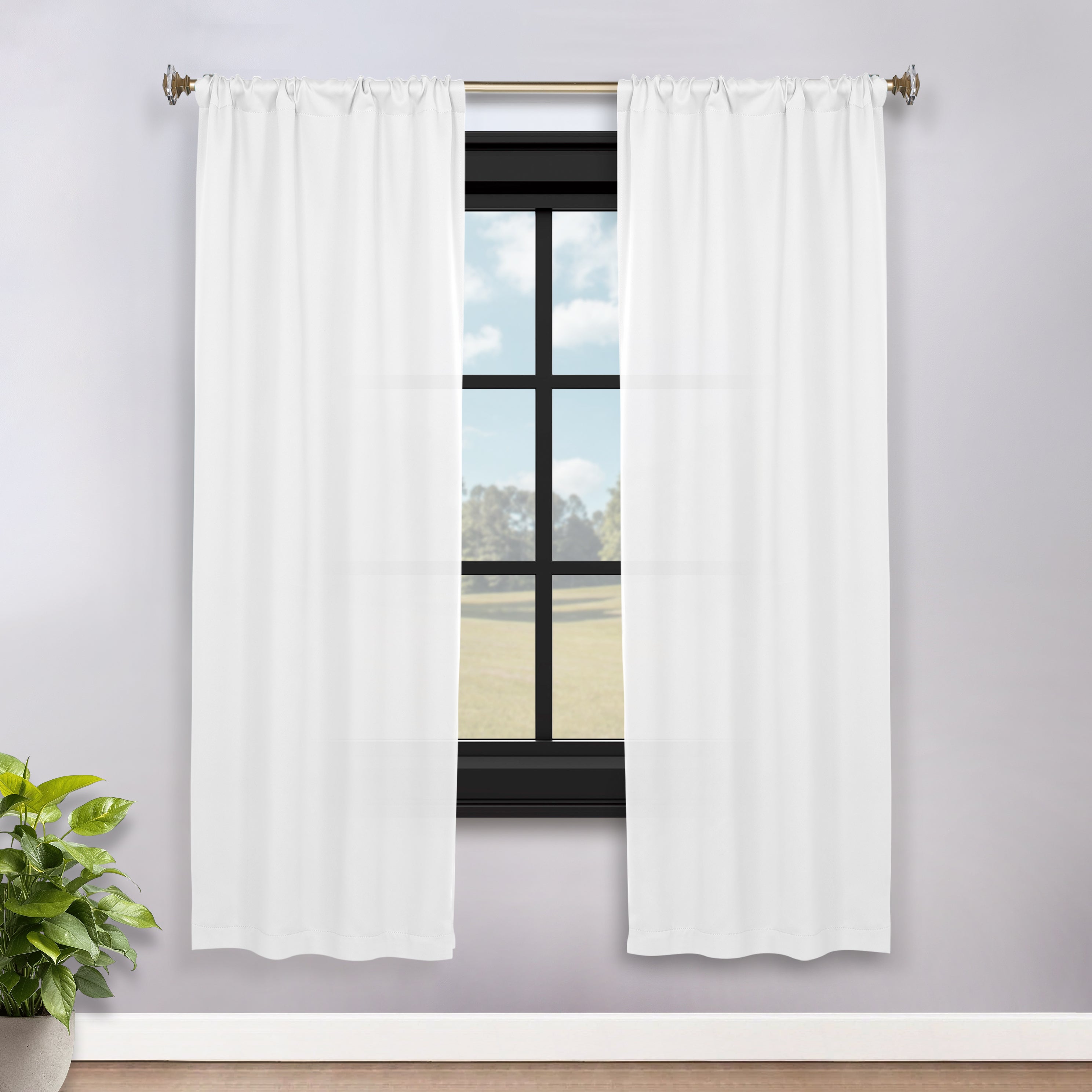 Machine Washable Blackout Curtains Set of 2 - Solid Color Room Darkening Window Treatments for Bedroom, Living Room & Nursery