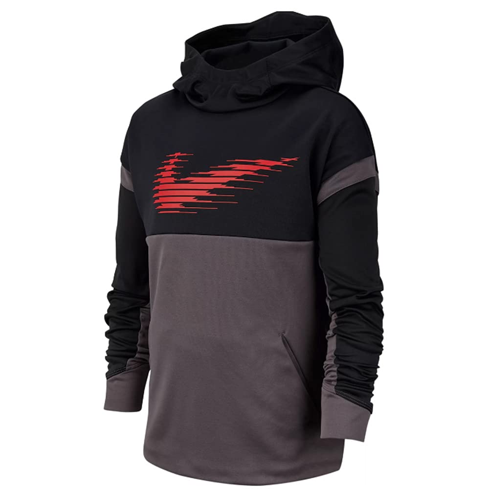 Nike Kids Boys' Therma Graphic Pullover Hoodie - Big Kids Size | Warm Fleece-Lined Sweatshirt for Winter & Outdoor Activities